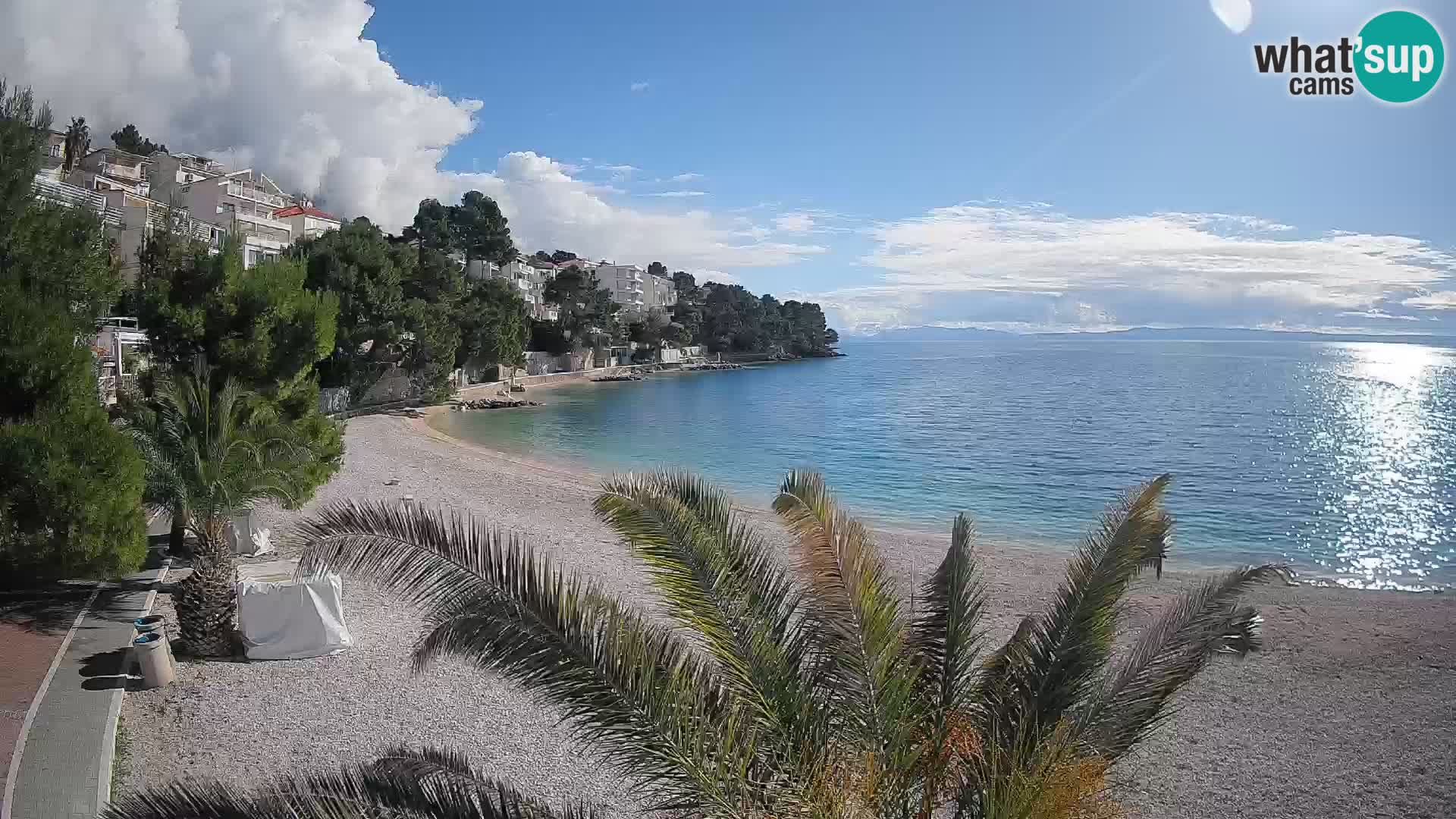 Webcam Playa Lučica Brela – Vista en directo de la costa adriática