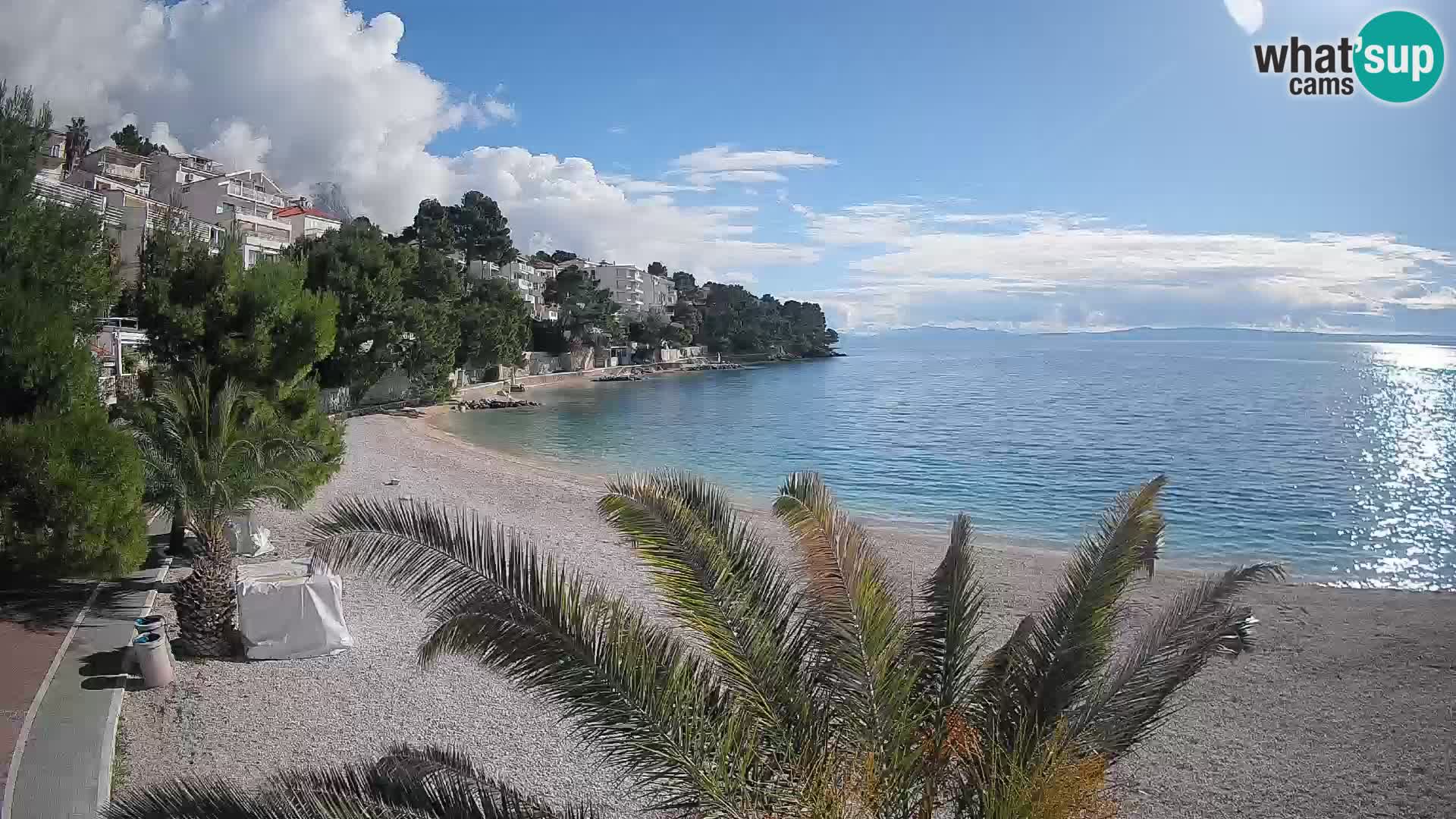 Webcam Playa Lučica Brela – Vista en directo de la costa adriática