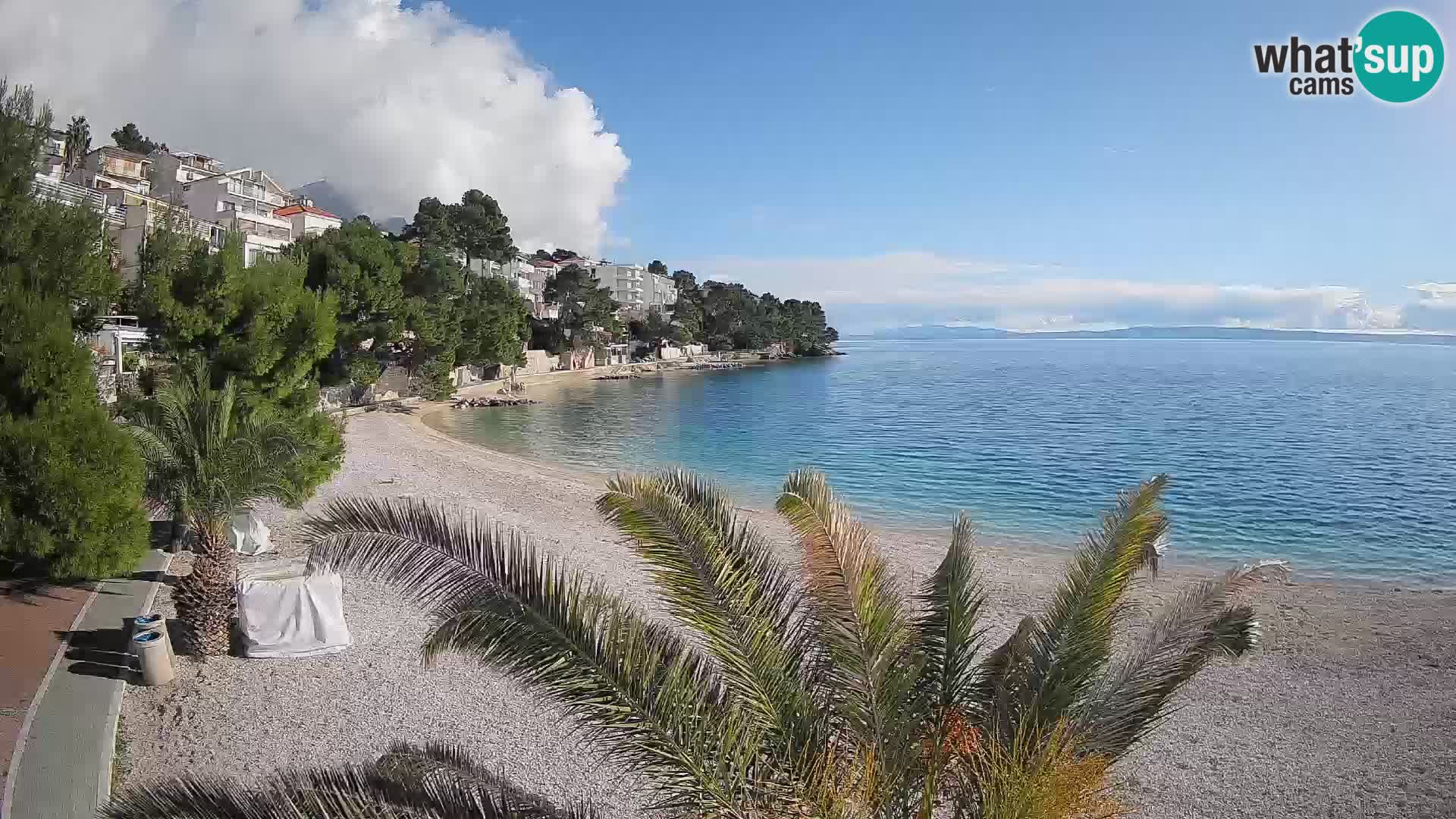 Webcam Lučica Beach Brela – Live View from the Adriatic Coast