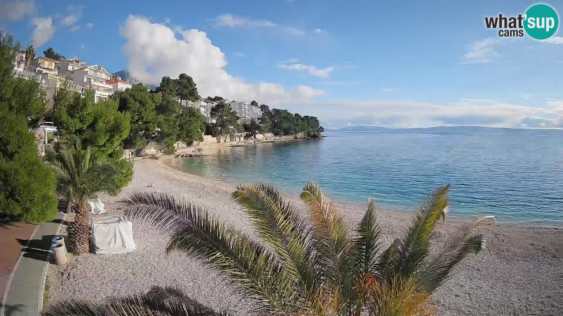 Webcam Lučica Beach Brela – Live View from the Adriatic Coast