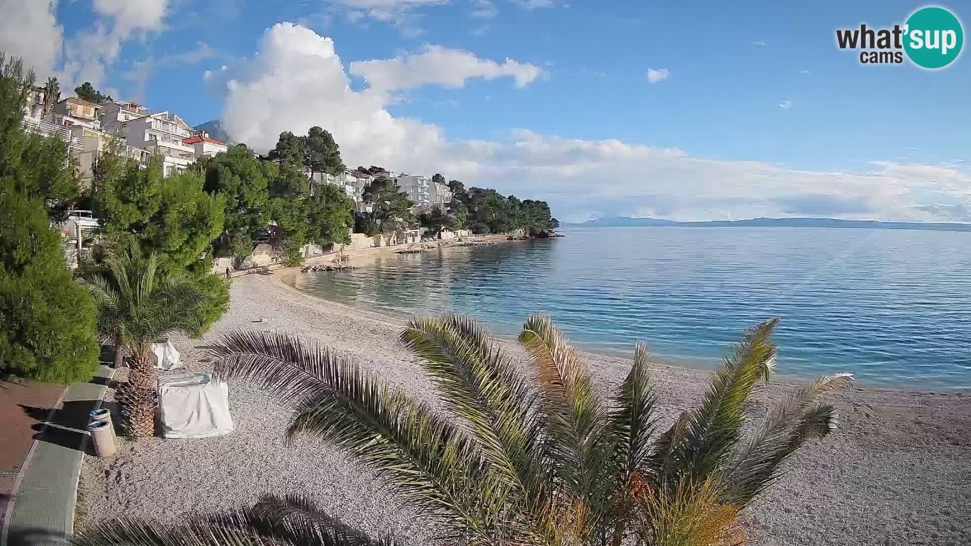 Webcam Playa Lučica Brela – Vista en directo de la costa adriática