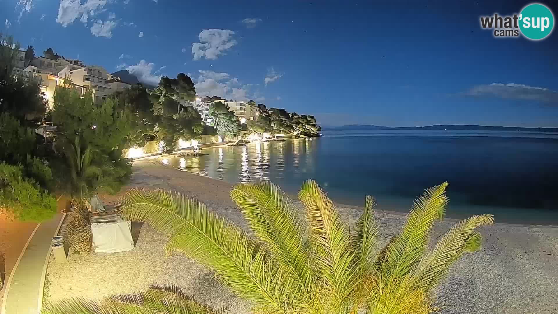Webcam Spiaggia Lučica Brela – Vista live sulla costa adriatica