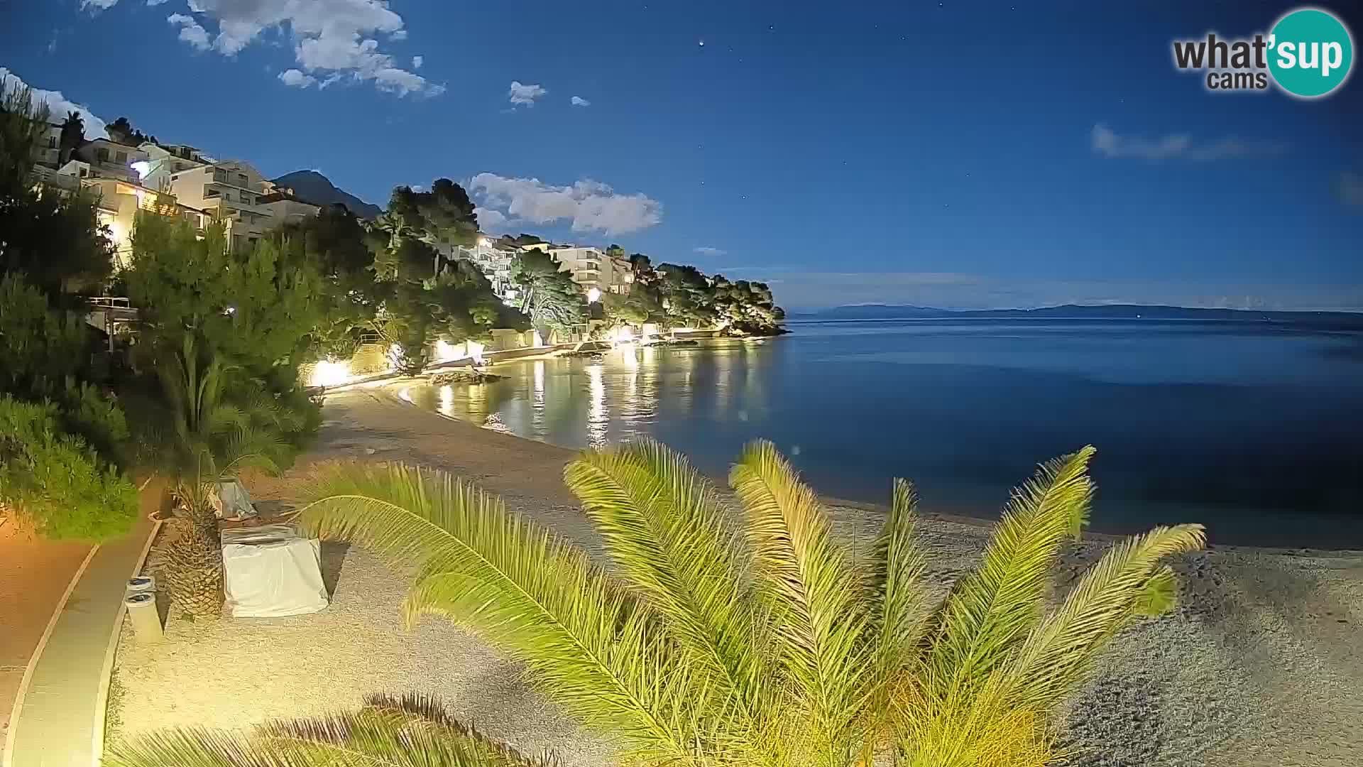 Webcam Plage Lučica Brela – Vue en direct sur la côte adriatique