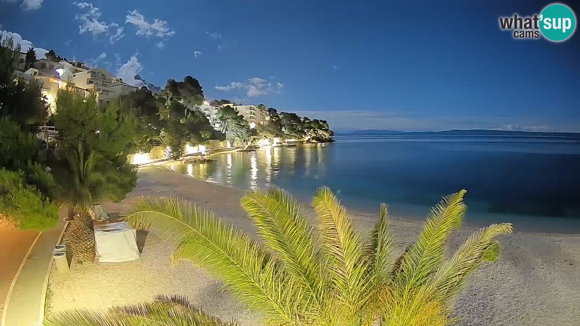 Webcam Spiaggia Lučica Brela – Vista live sulla costa adriatica