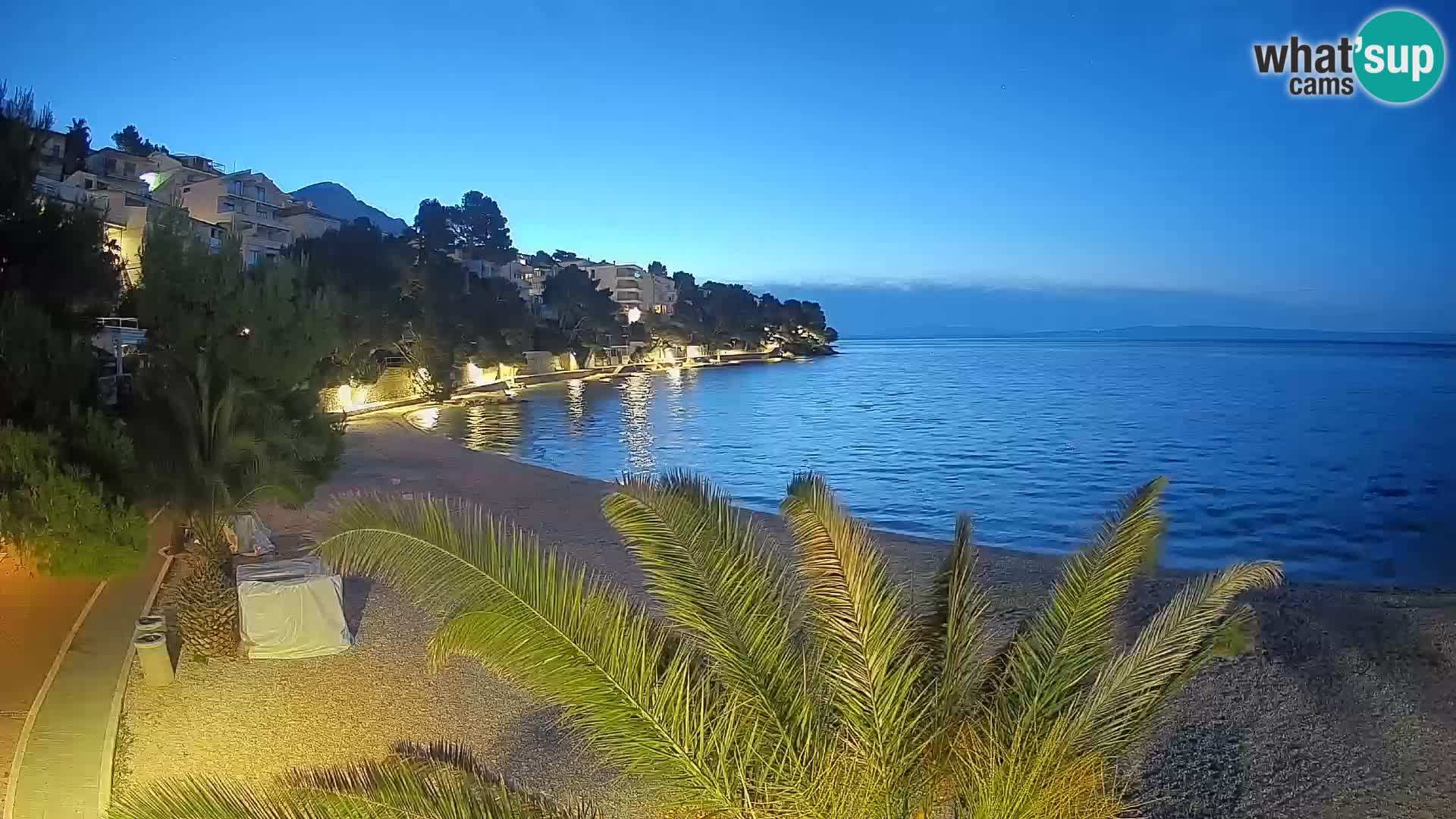 Webcam Playa Lučica Brela – Vista en directo de la costa adriática