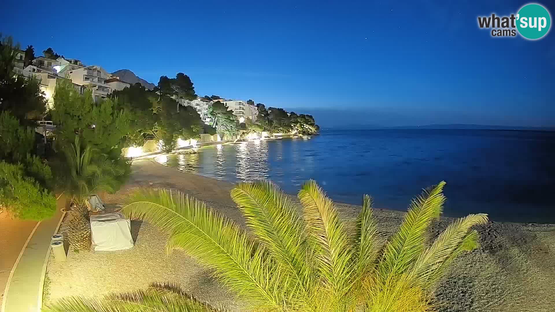 Webcam Lučica Beach Brela – Live View from the Adriatic Coast