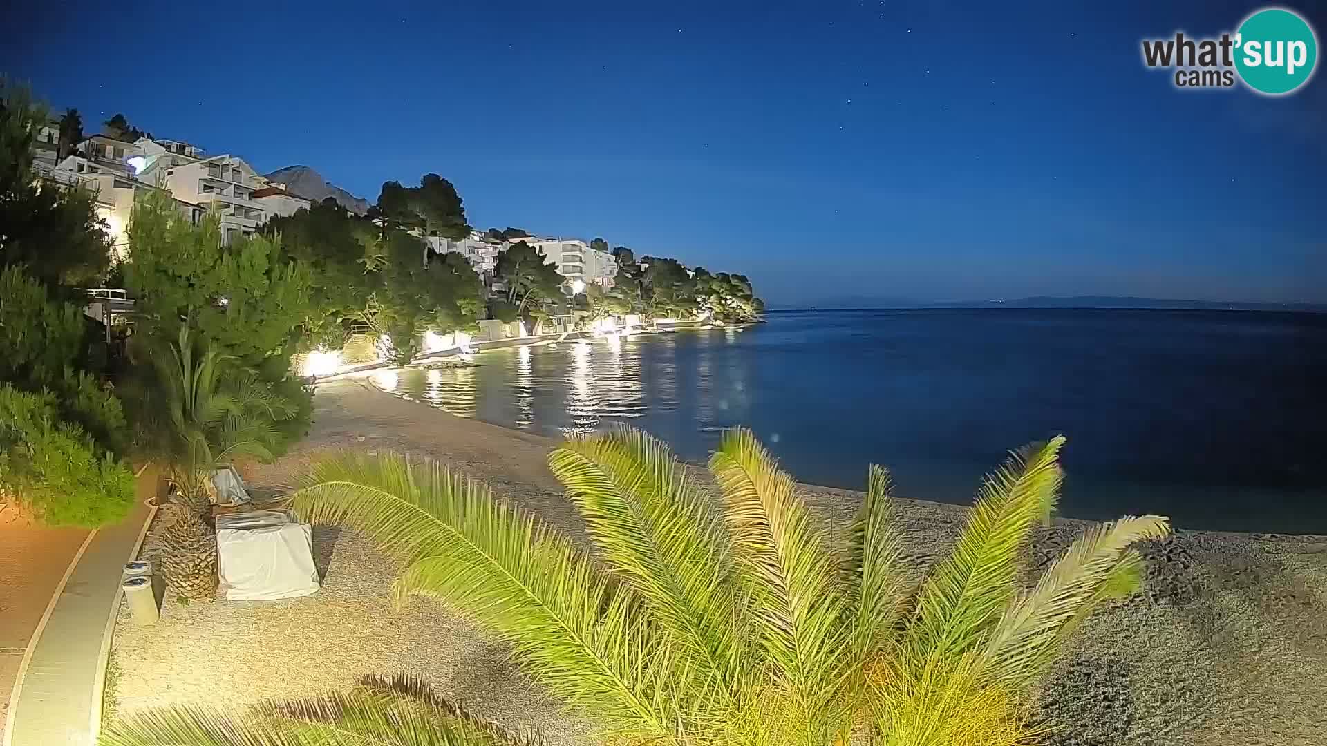 Webcam Lučica Beach Brela – Live View from the Adriatic Coast