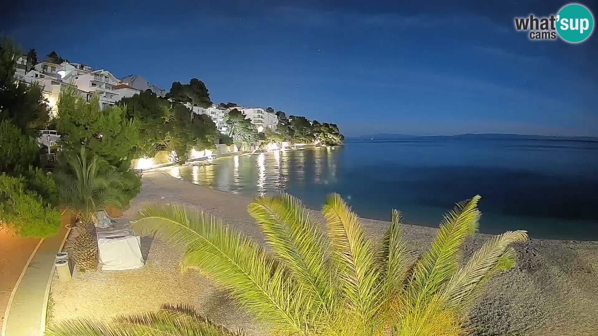 Webcam Lučica Beach Brela – Live View from the Adriatic Coast