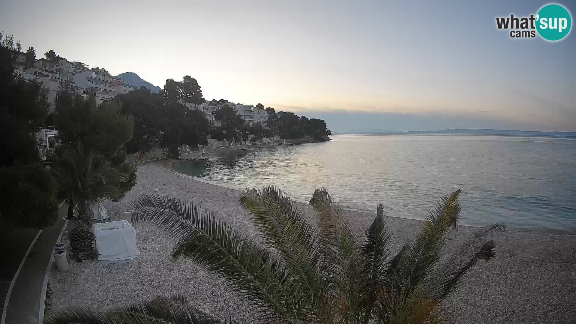 Webcam Playa Lučica Brela – Vista en directo de la costa adriática