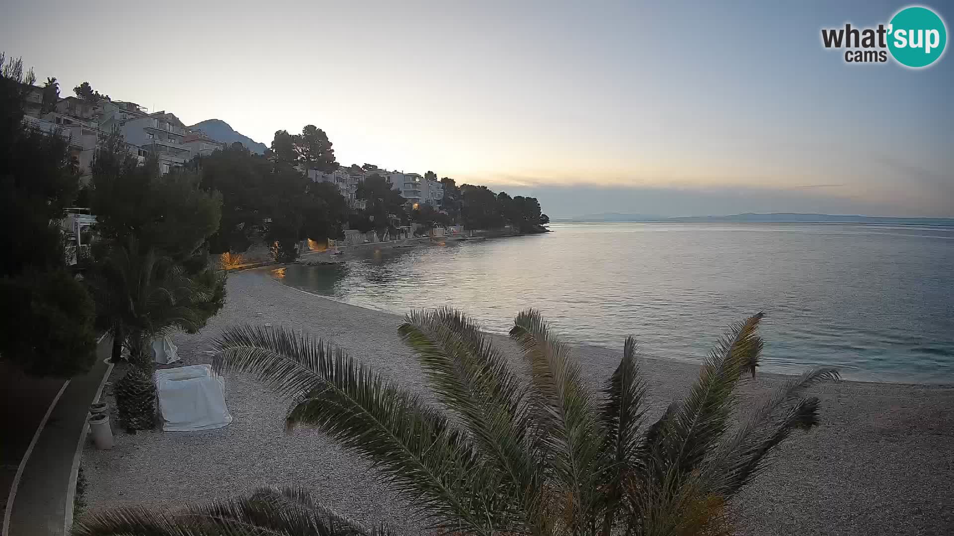 Webcam Playa Lučica Brela – Vista en directo de la costa adriática