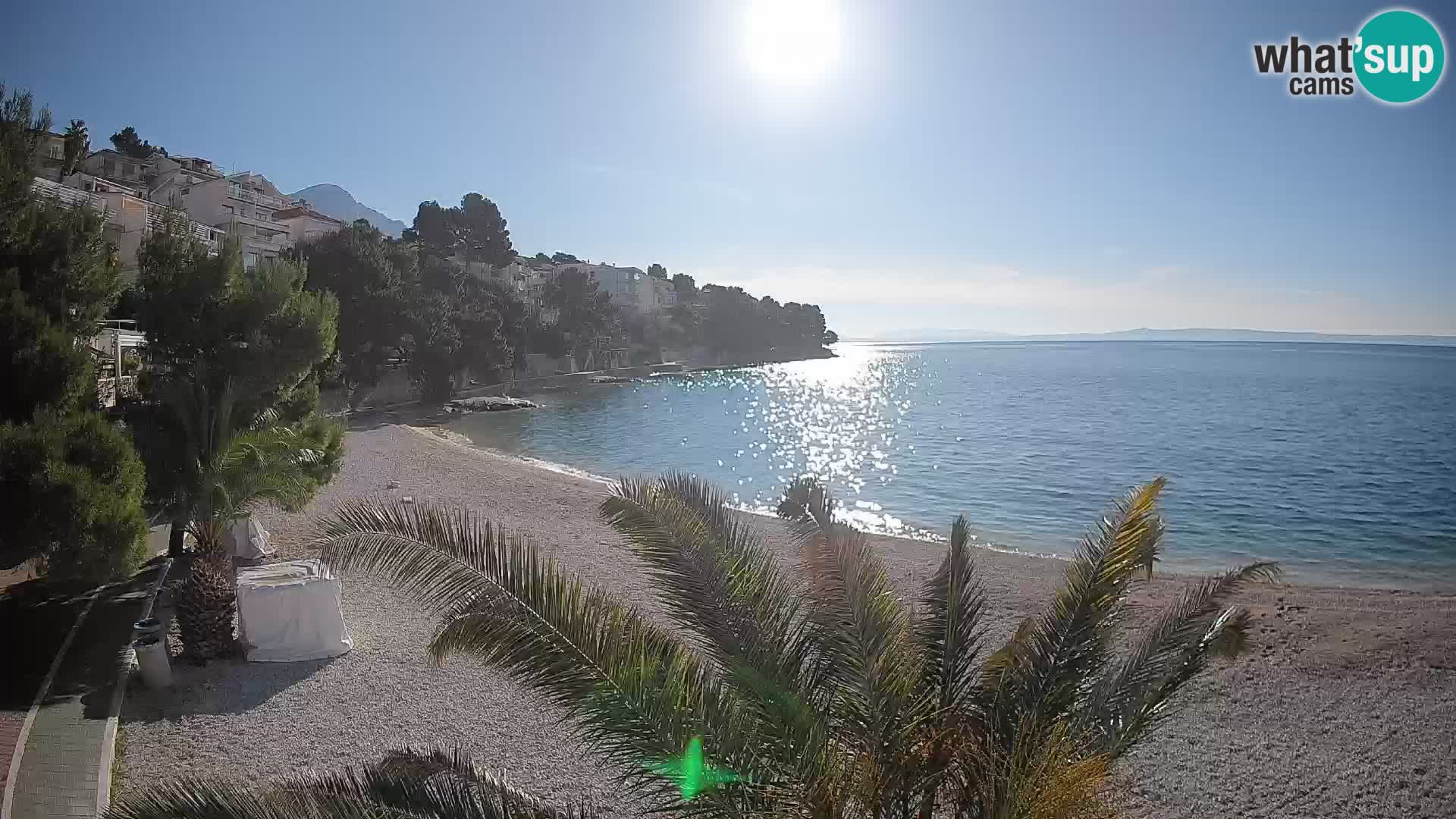 Webcam Lučica Strand Beach Brela – Liveblick von der Adriaküste