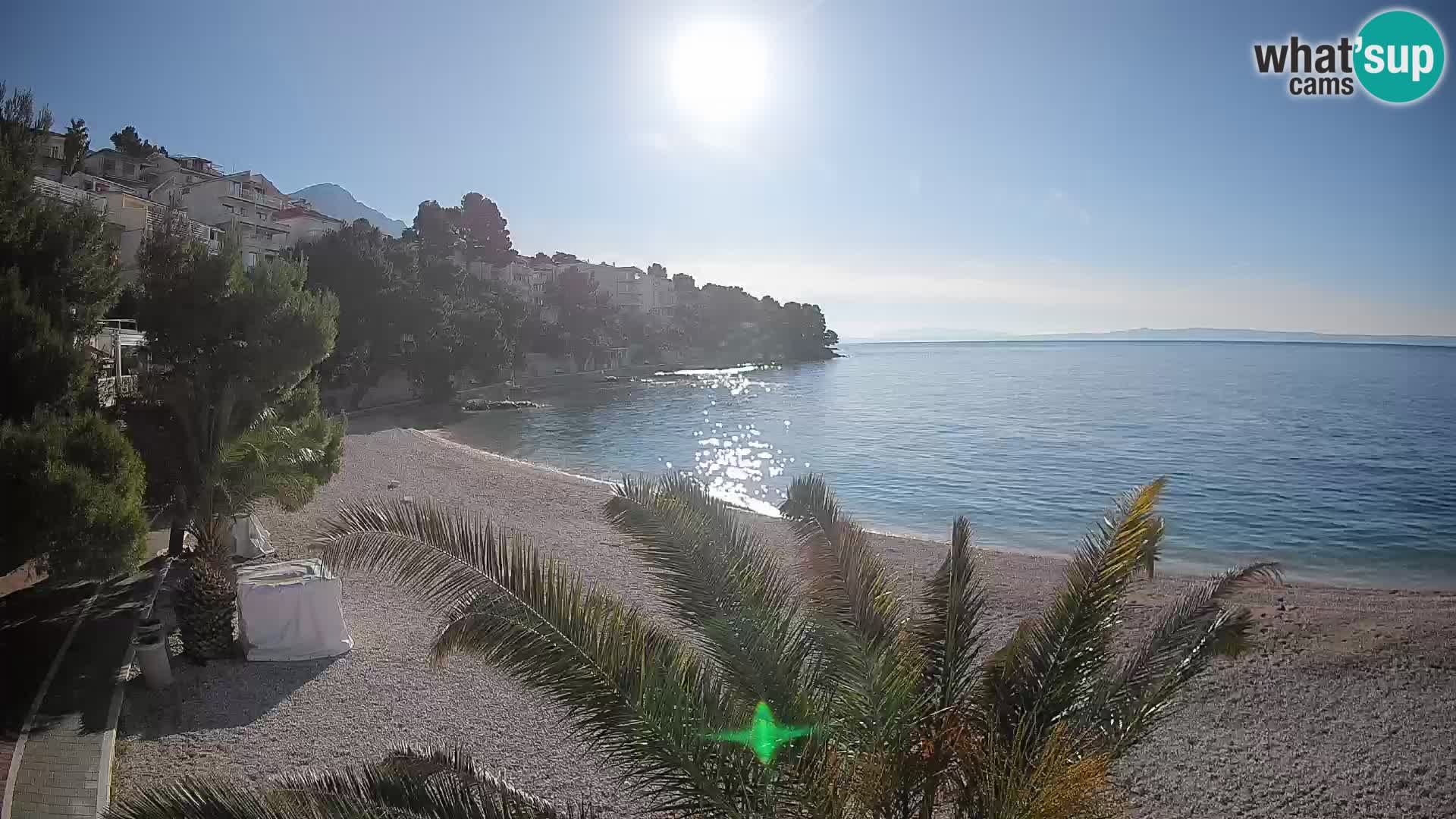 Webcam Plage Lučica Brela – Vue en direct sur la côte adriatique