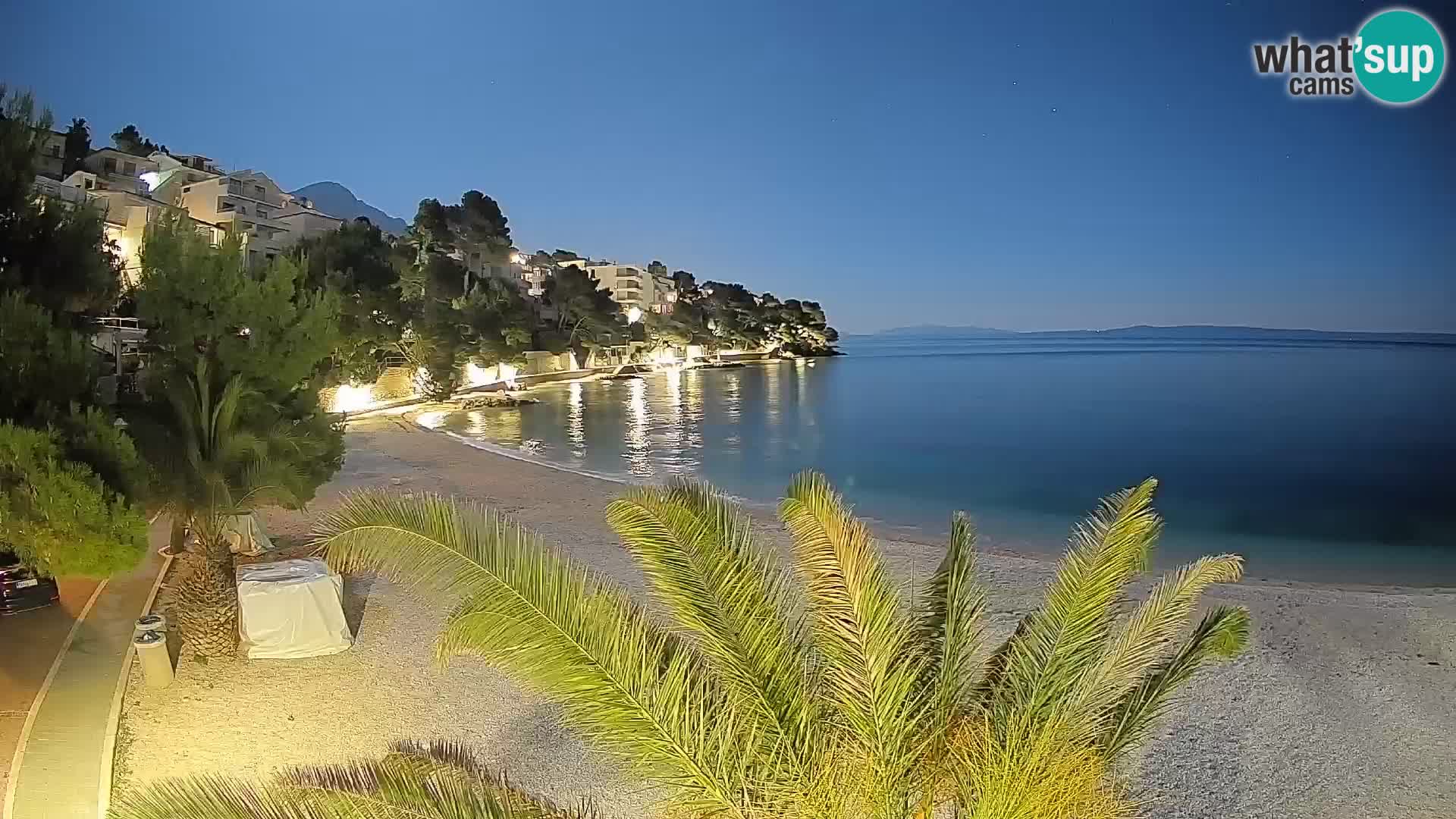 Webcam Plage Lučica Brela – Vue en direct sur la côte adriatique