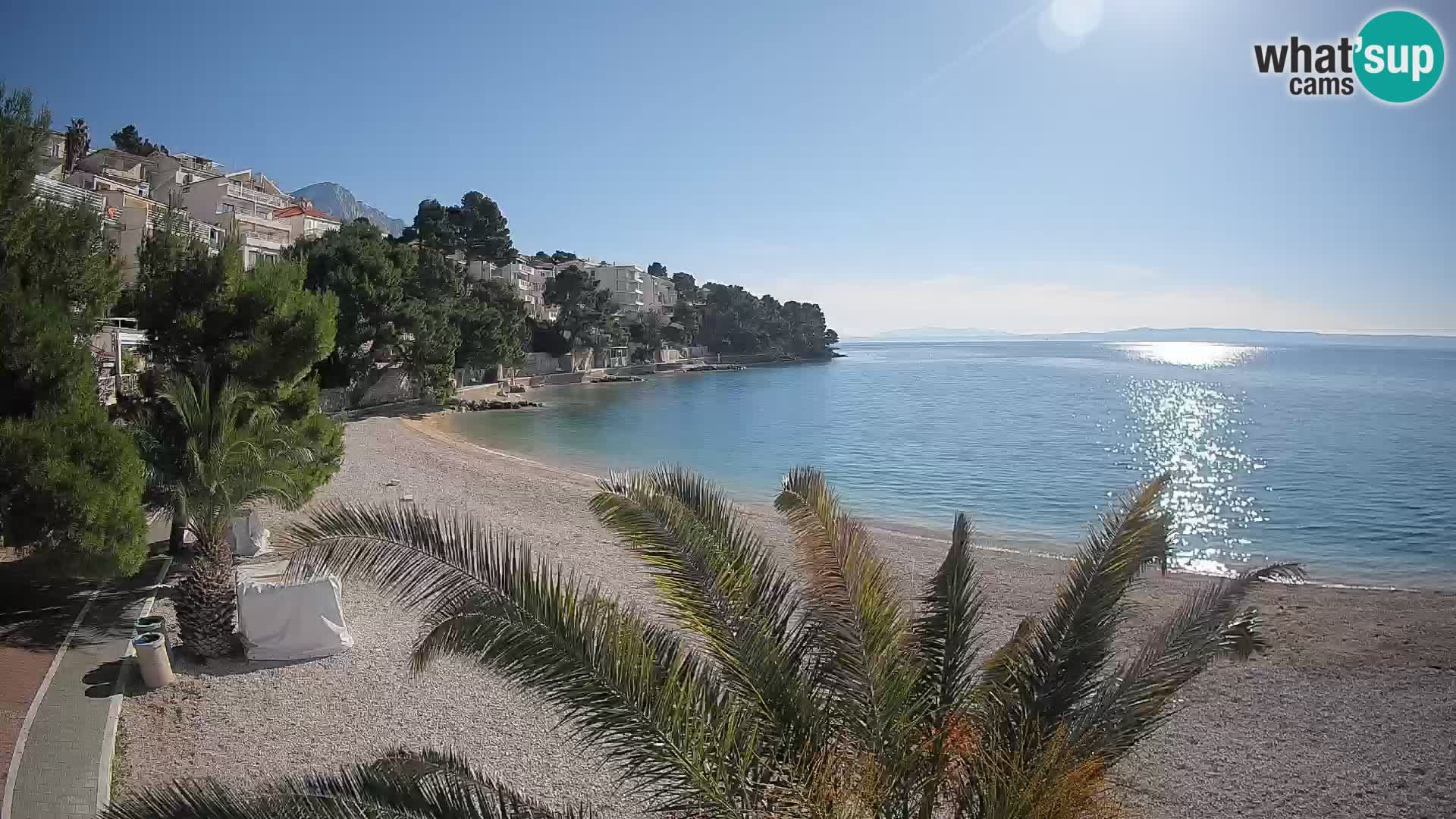 Webcam Plage Lučica Brela – Vue en direct sur la côte adriatique