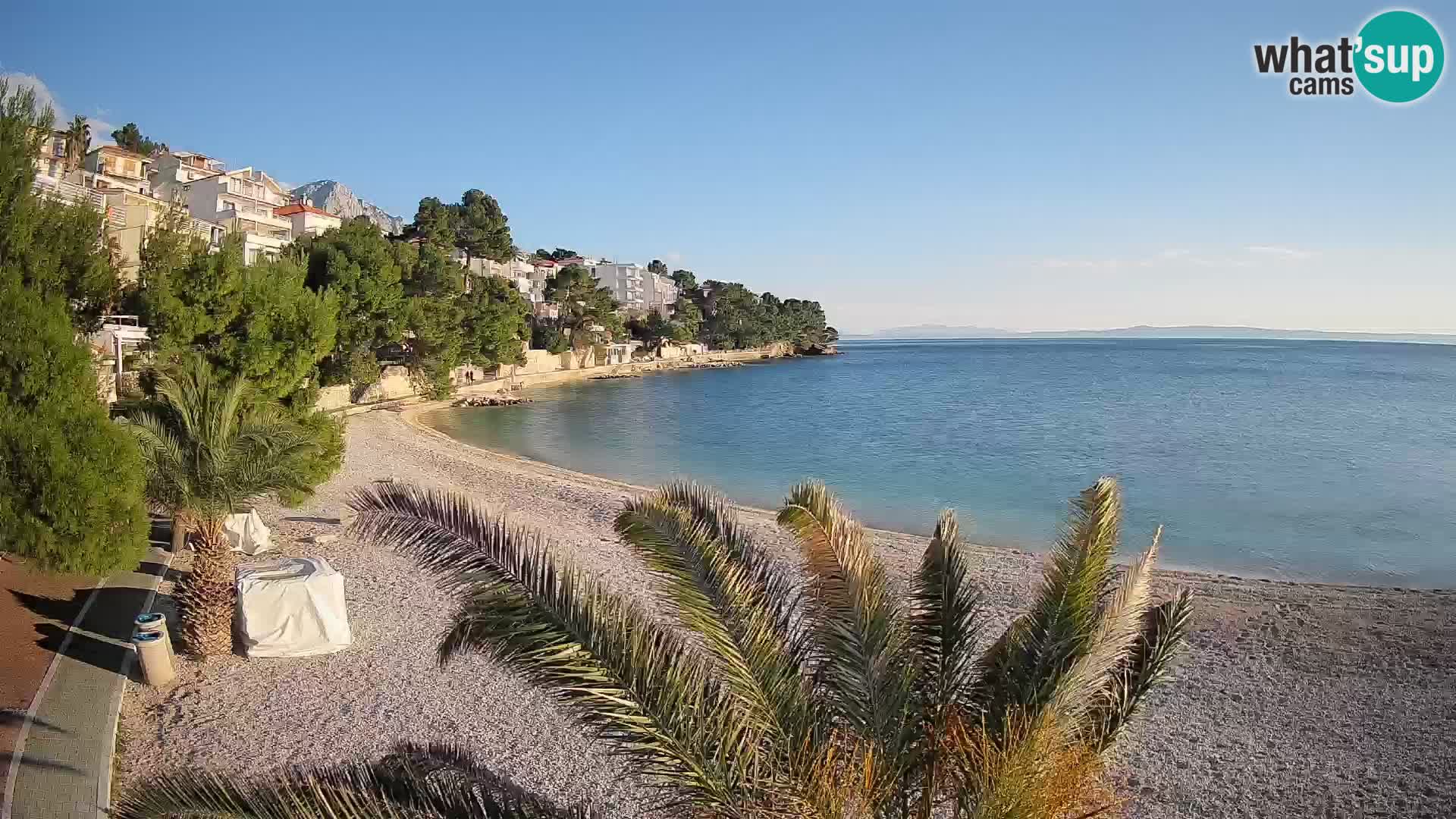 Webcam Playa Lučica Brela – Vista en directo de la costa adriática