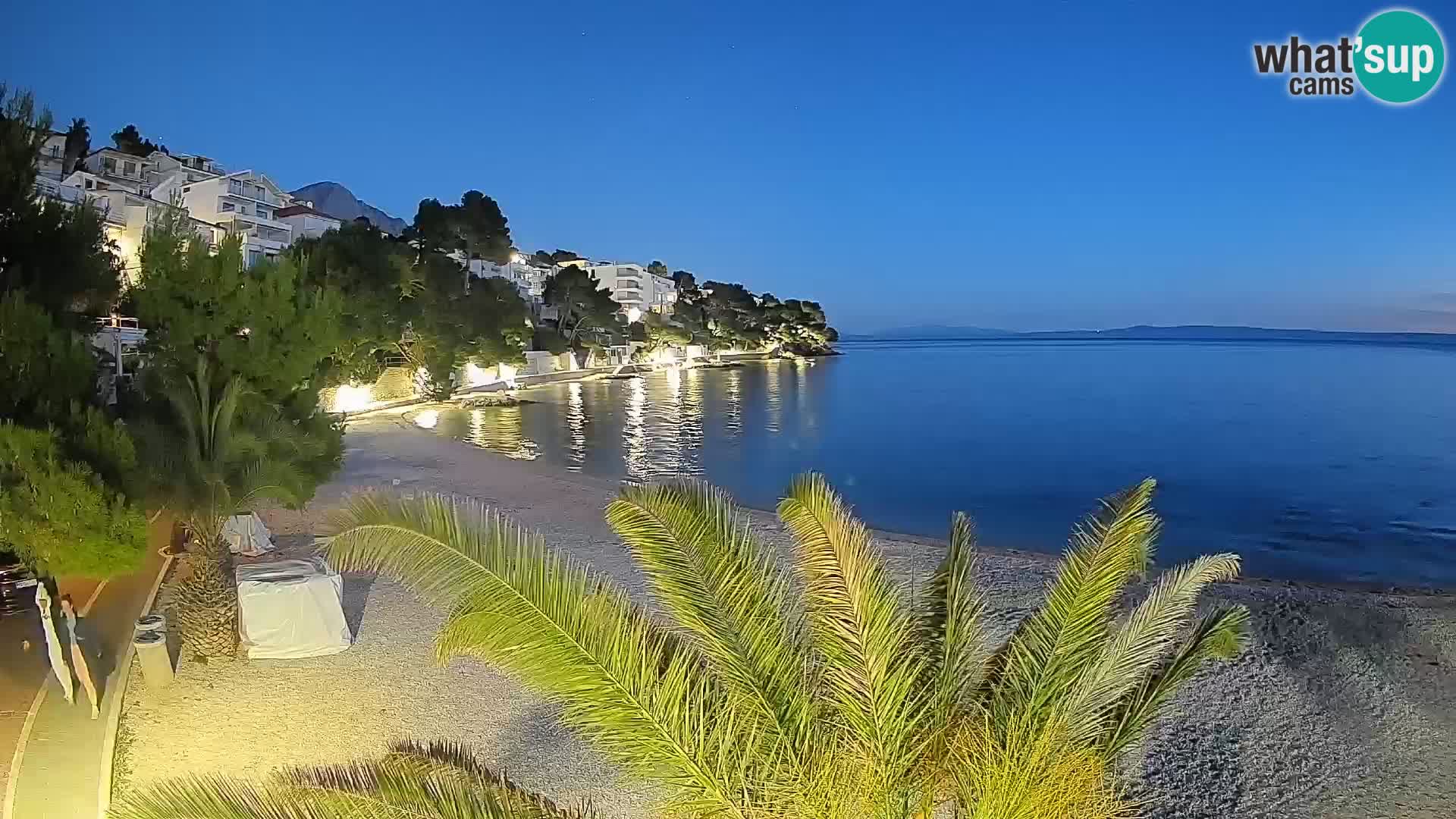 Webcam Plage Lučica Brela – Vue en direct sur la côte adriatique