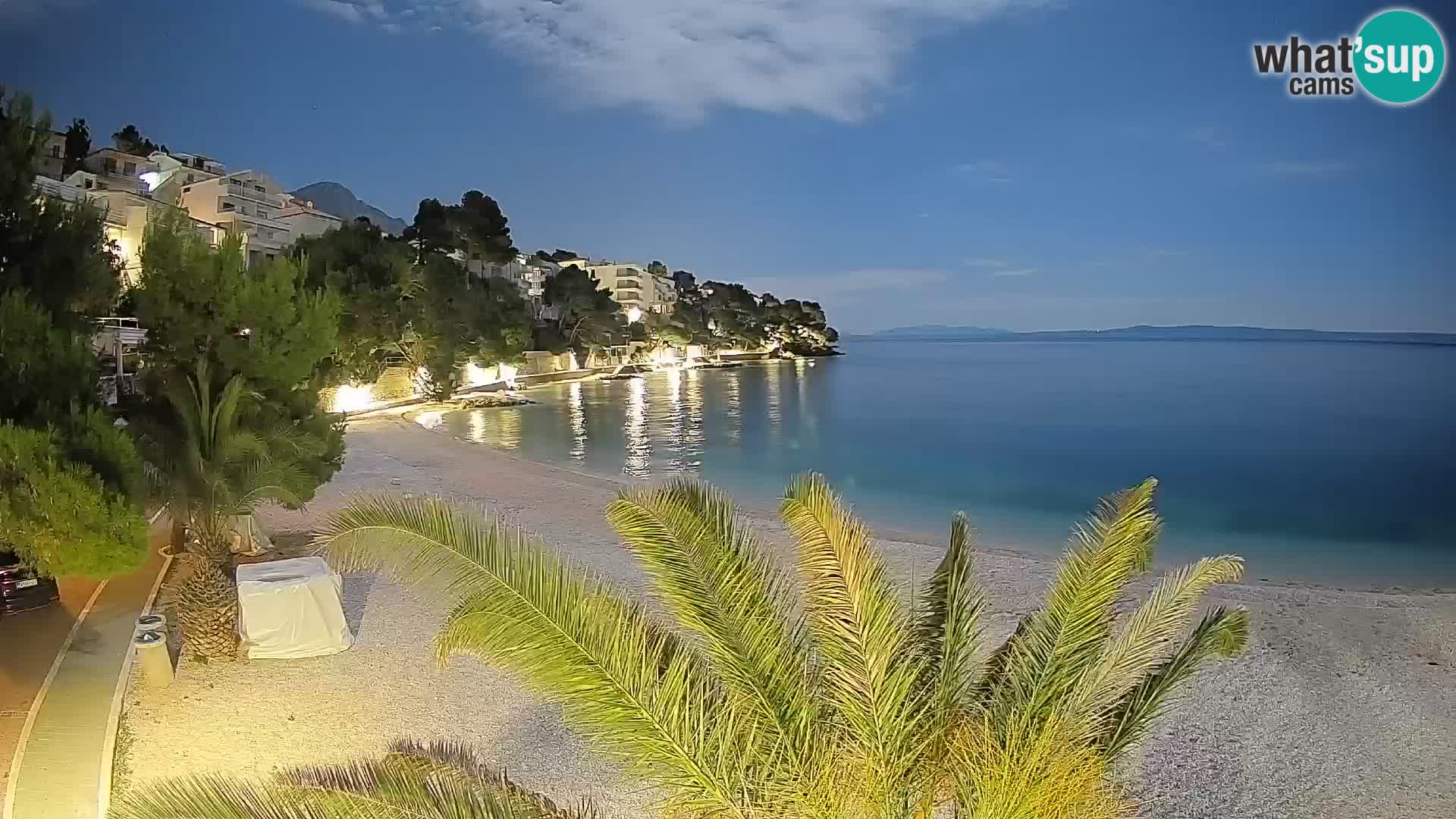 Webcam Plage Lučica Brela – Vue en direct sur la côte adriatique