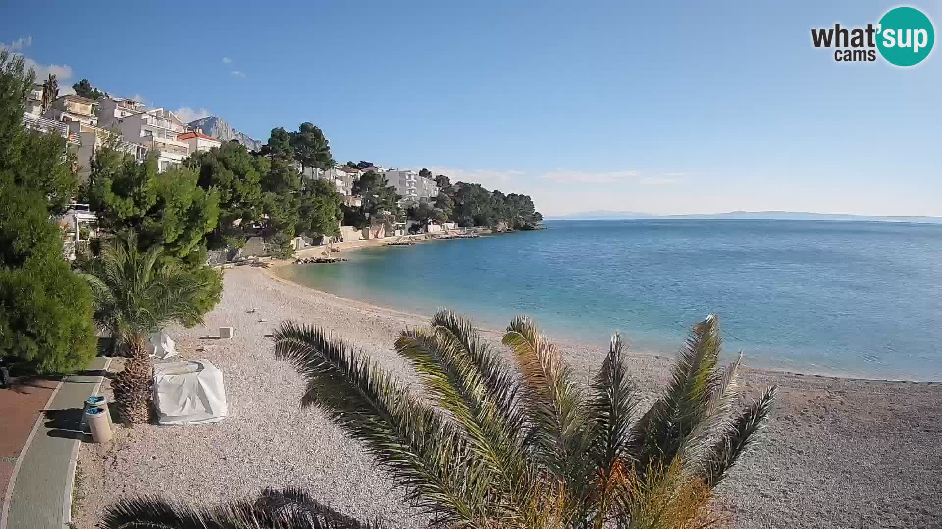 Webcam Lučica Beach Brela – Live View from the Adriatic Coast
