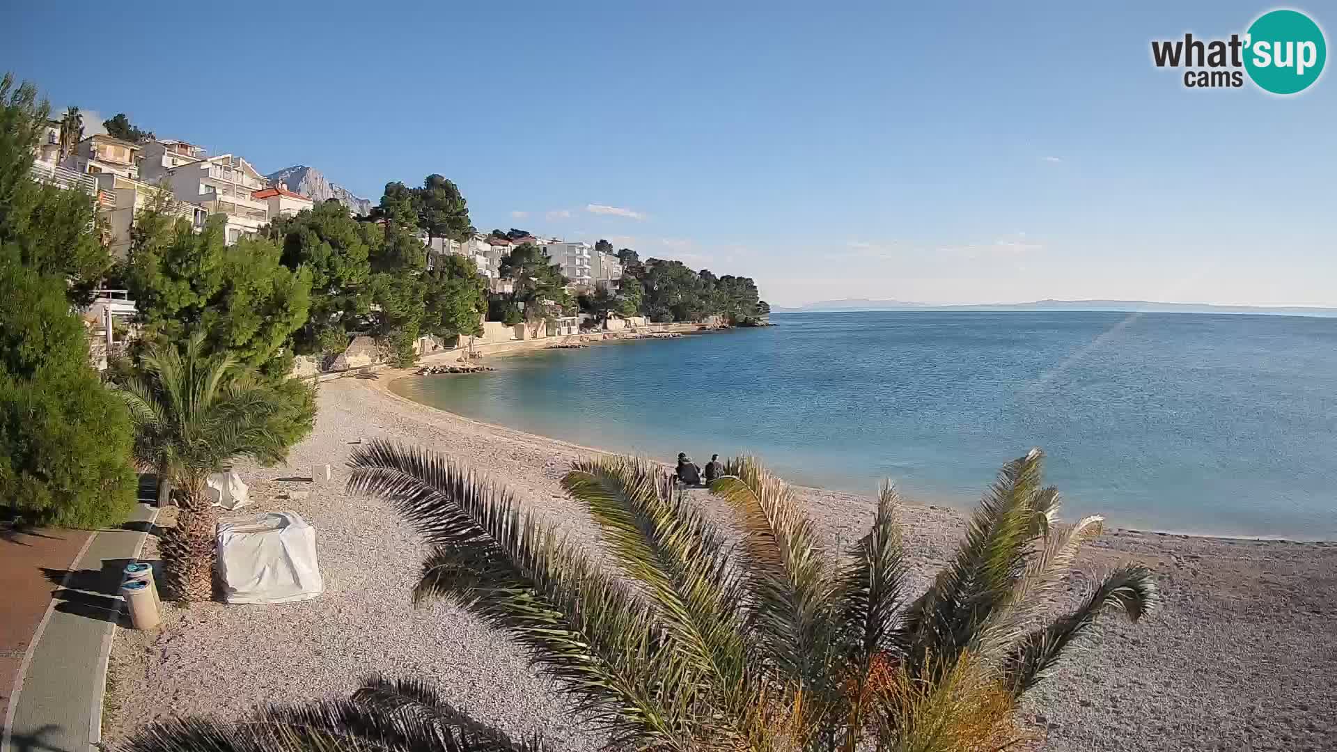 Webcam Plage Lučica Brela – Vue en direct sur la côte adriatique