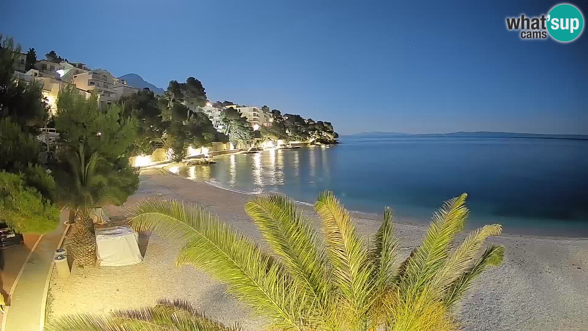 Webcam Playa Lučica Brela – Vista en directo de la costa adriática