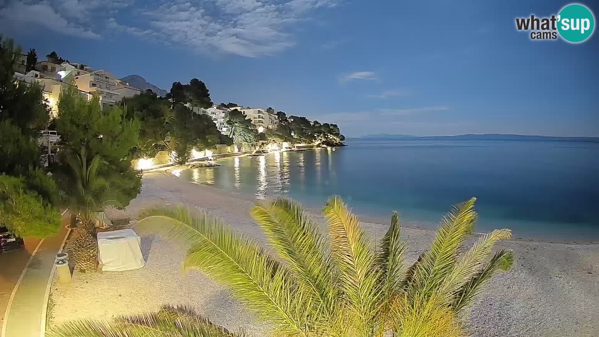 Webcam Playa Lučica Brela – Vista en directo de la costa adriática