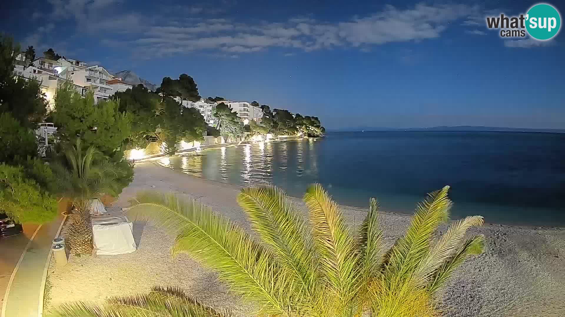 Webcam Playa Lučica Brela – Vista en directo de la costa adriática