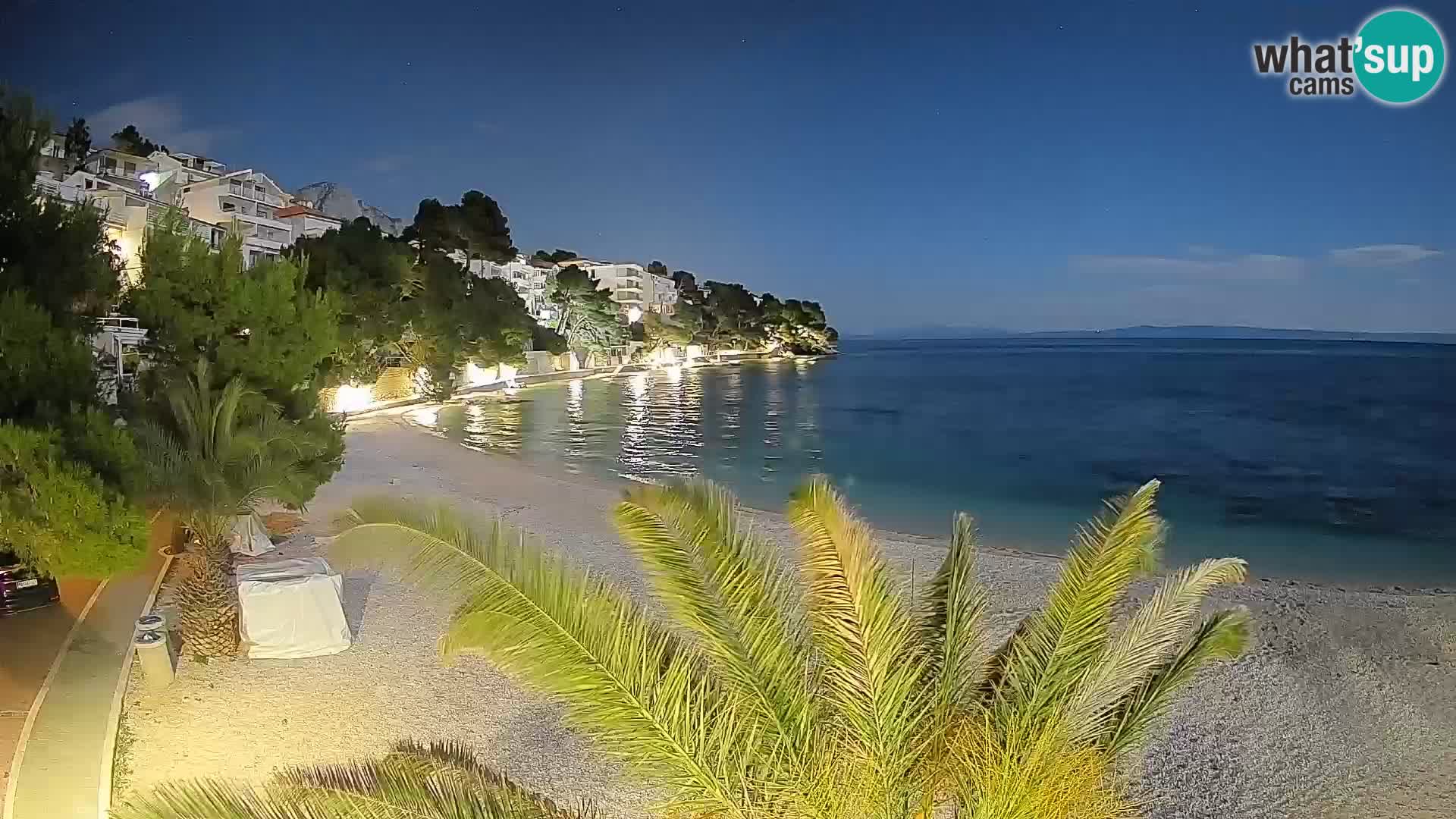 Webcam Playa Lučica Brela – Vista en directo de la costa adriática