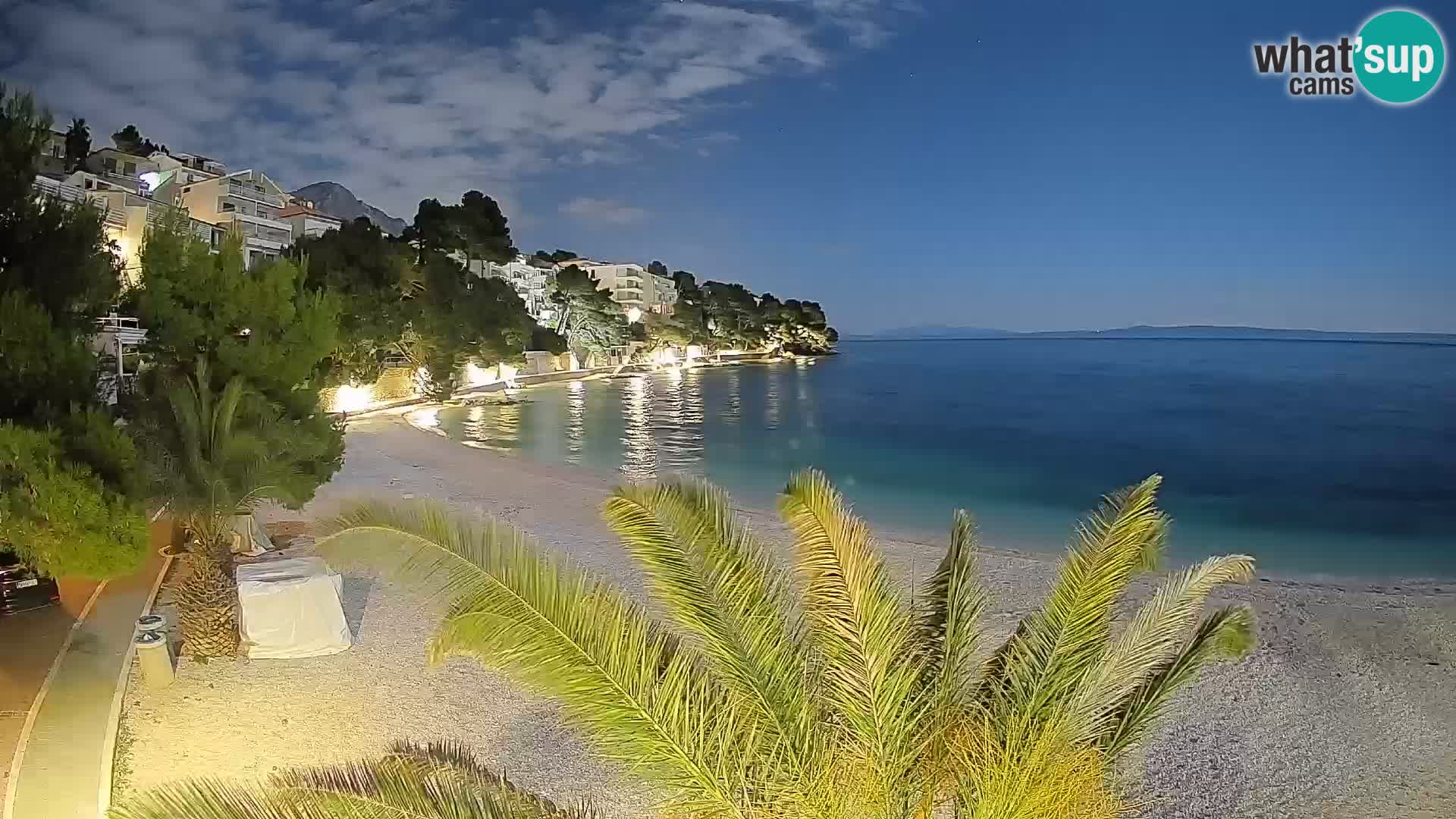 Webcam Spiaggia Lučica Brela – Vista live sulla costa adriatica