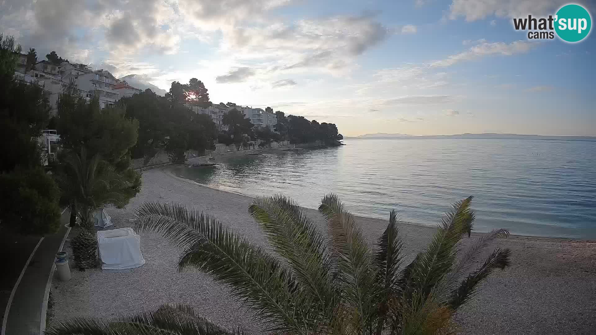 Webcam Spiaggia Lučica Brela – Vista live sulla costa adriatica