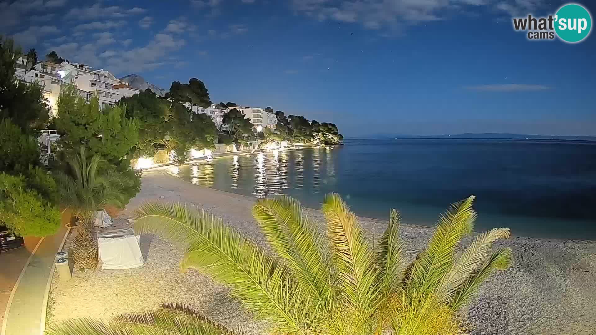 Webcam Playa Lučica Brela – Vista en directo de la costa adriática