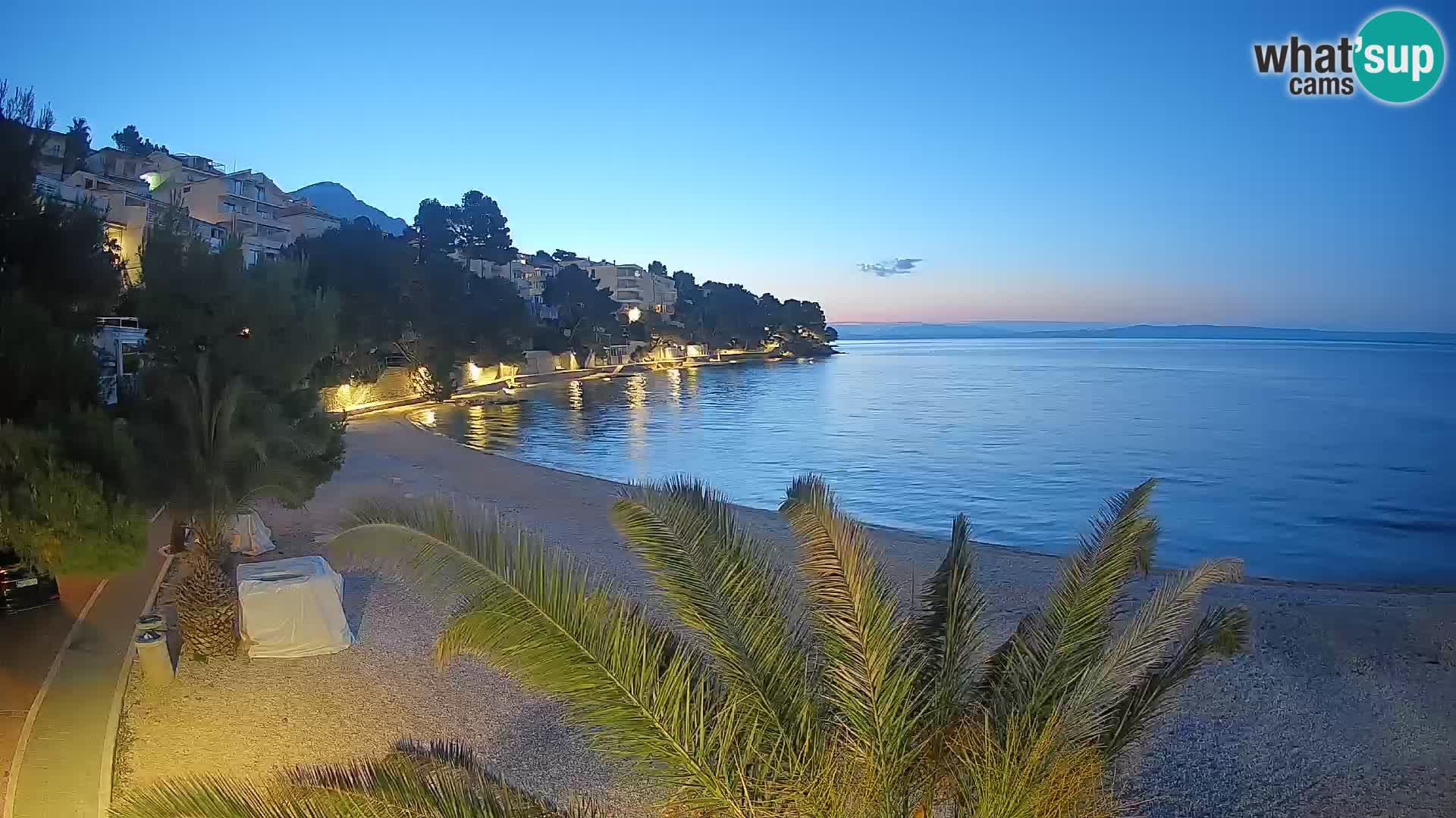Webcam Playa Lučica Brela – Vista en directo de la costa adriática