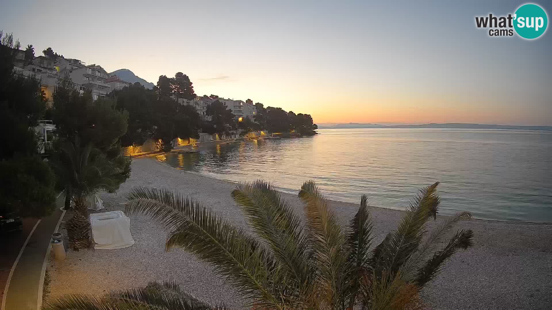Webcam Playa Lučica Brela – Vista en directo de la costa adriática