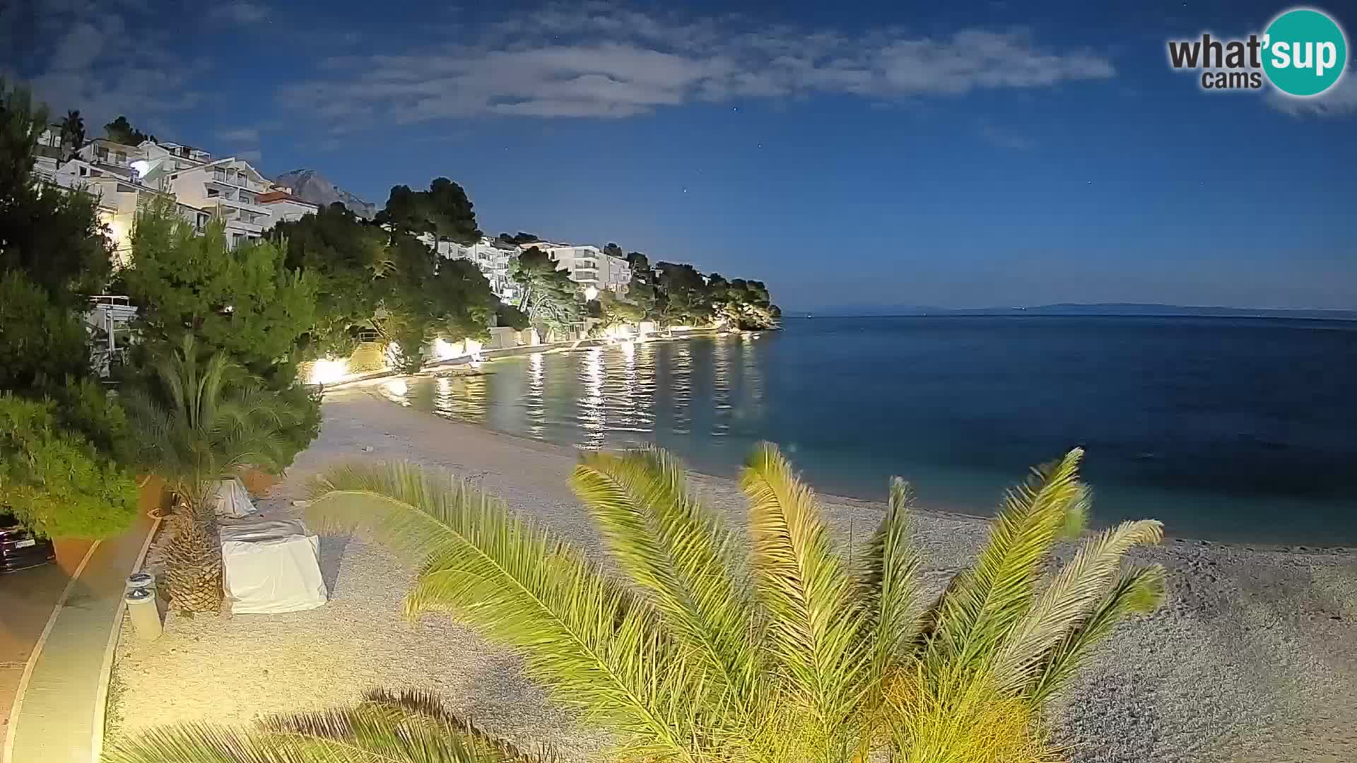 Webcam Plage Lučica Brela – Vue en direct sur la côte adriatique