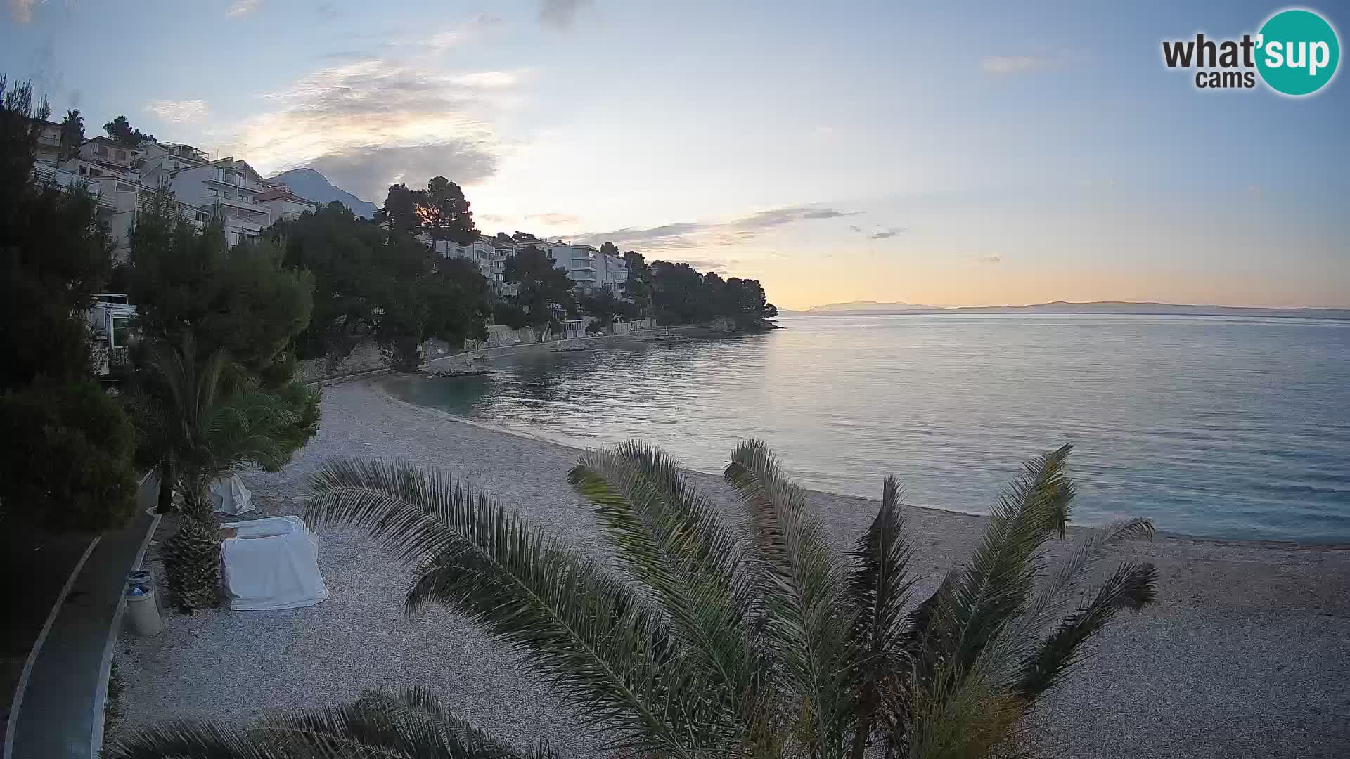 Webcam Playa Lučica Brela – Vista en directo de la costa adriática