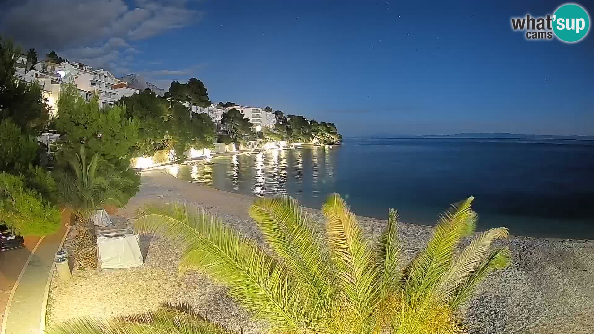 Webcam Plage Lučica Brela – Vue en direct sur la côte adriatique