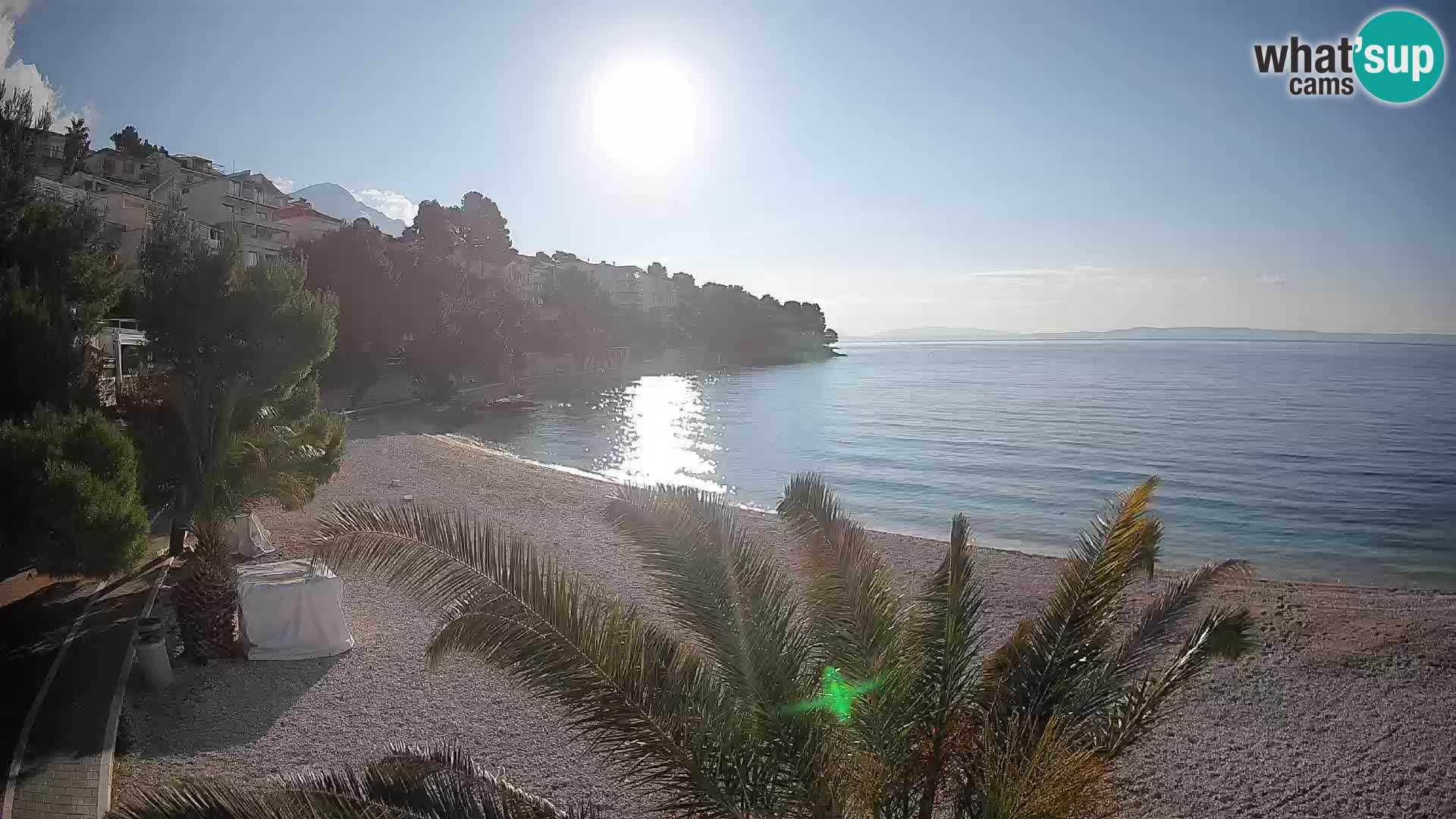 Webcam Plage Lučica Brela – Vue en direct sur la côte adriatique