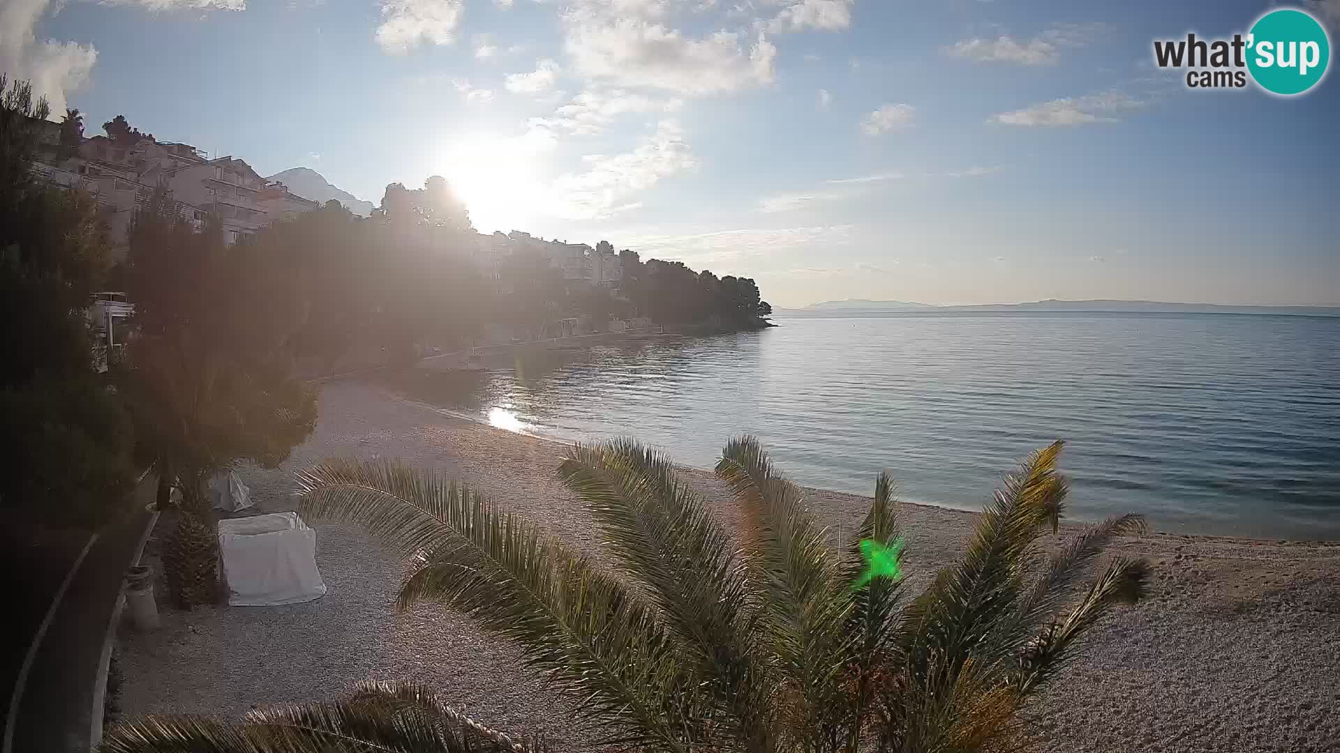 Webcam Plage Lučica Brela – Vue en direct sur la côte adriatique