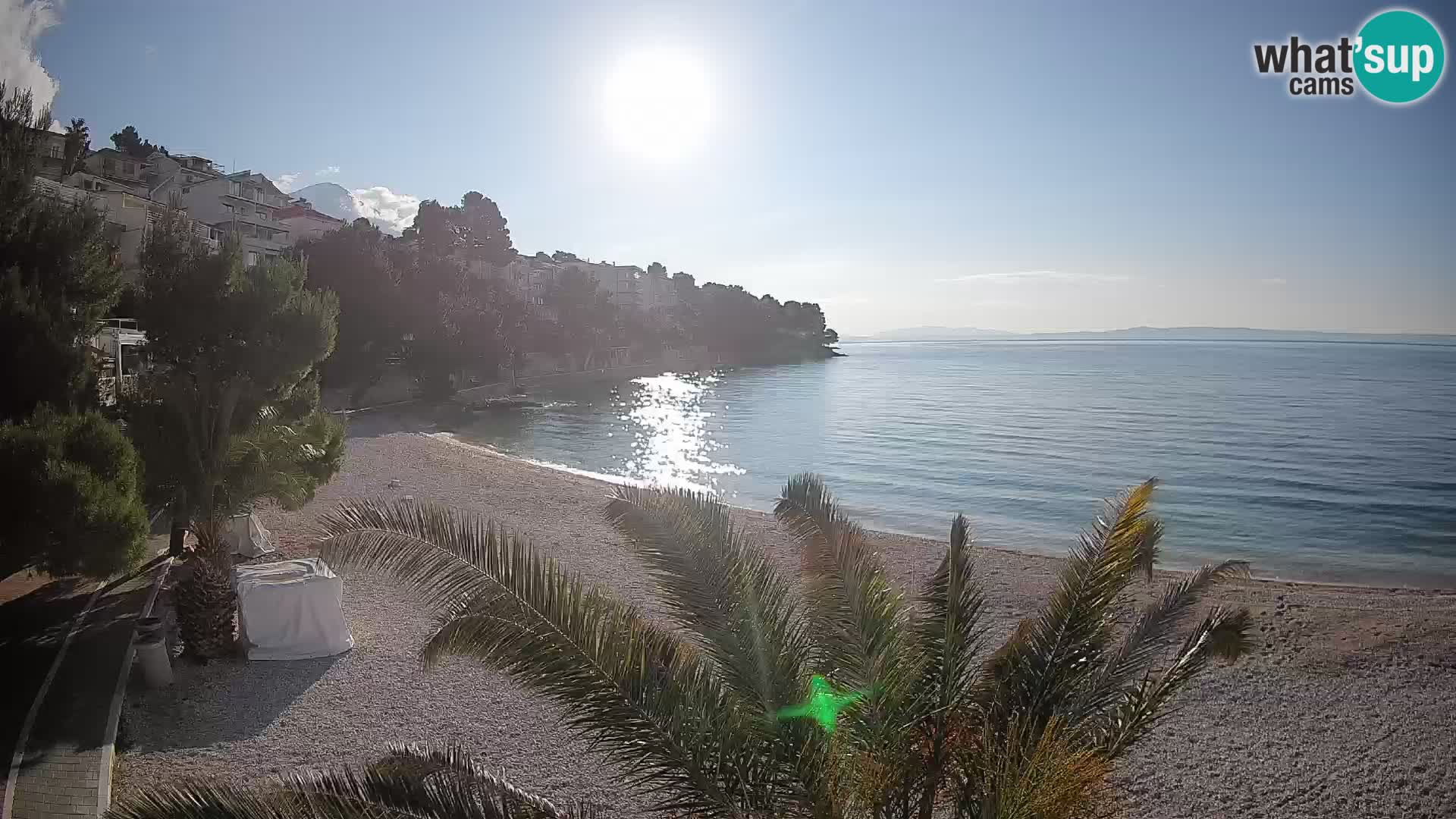 Webcam Lučica Strand Beach Brela – Liveblick von der Adriaküste