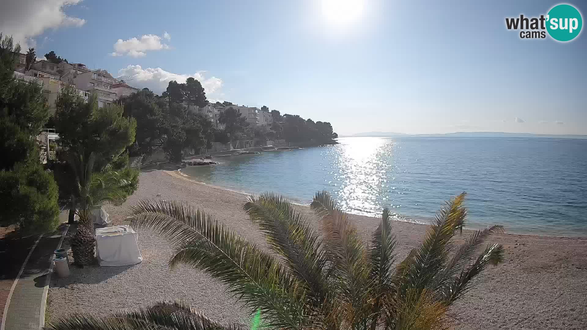 Webcam Lučica Strand Beach Brela – Liveblick von der Adriaküste