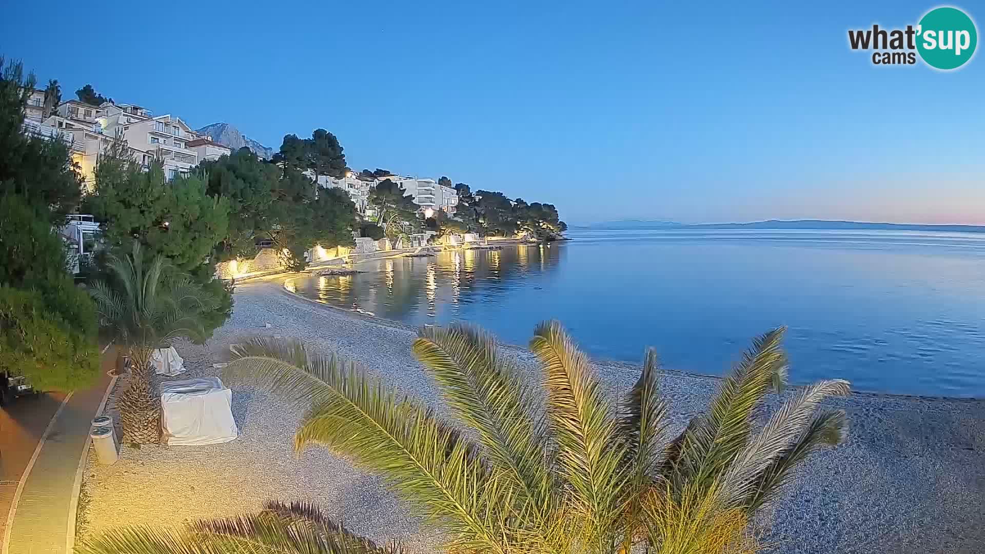 Webcam Spiaggia Lučica Brela – Vista live sulla costa adriatica