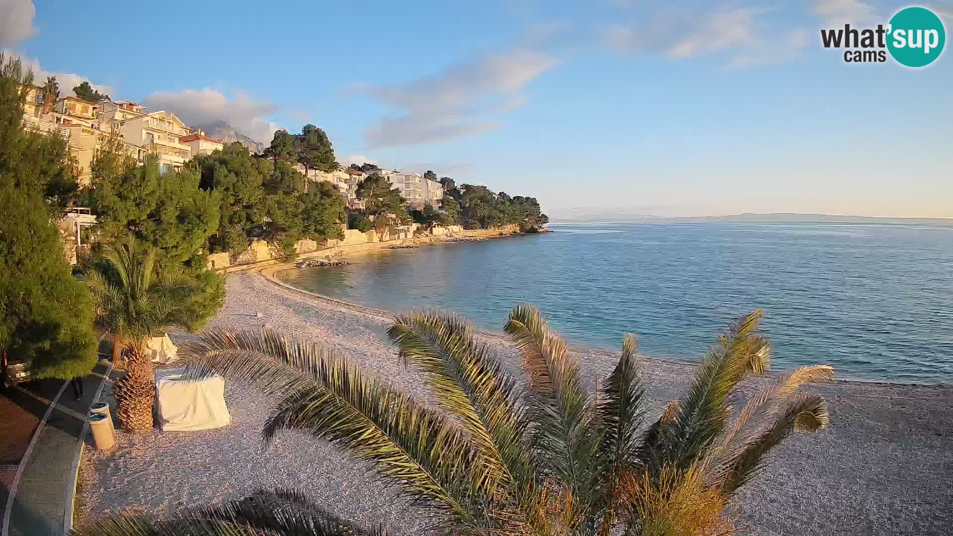 Webcam Spiaggia Lučica Brela – Vista live sulla costa adriatica