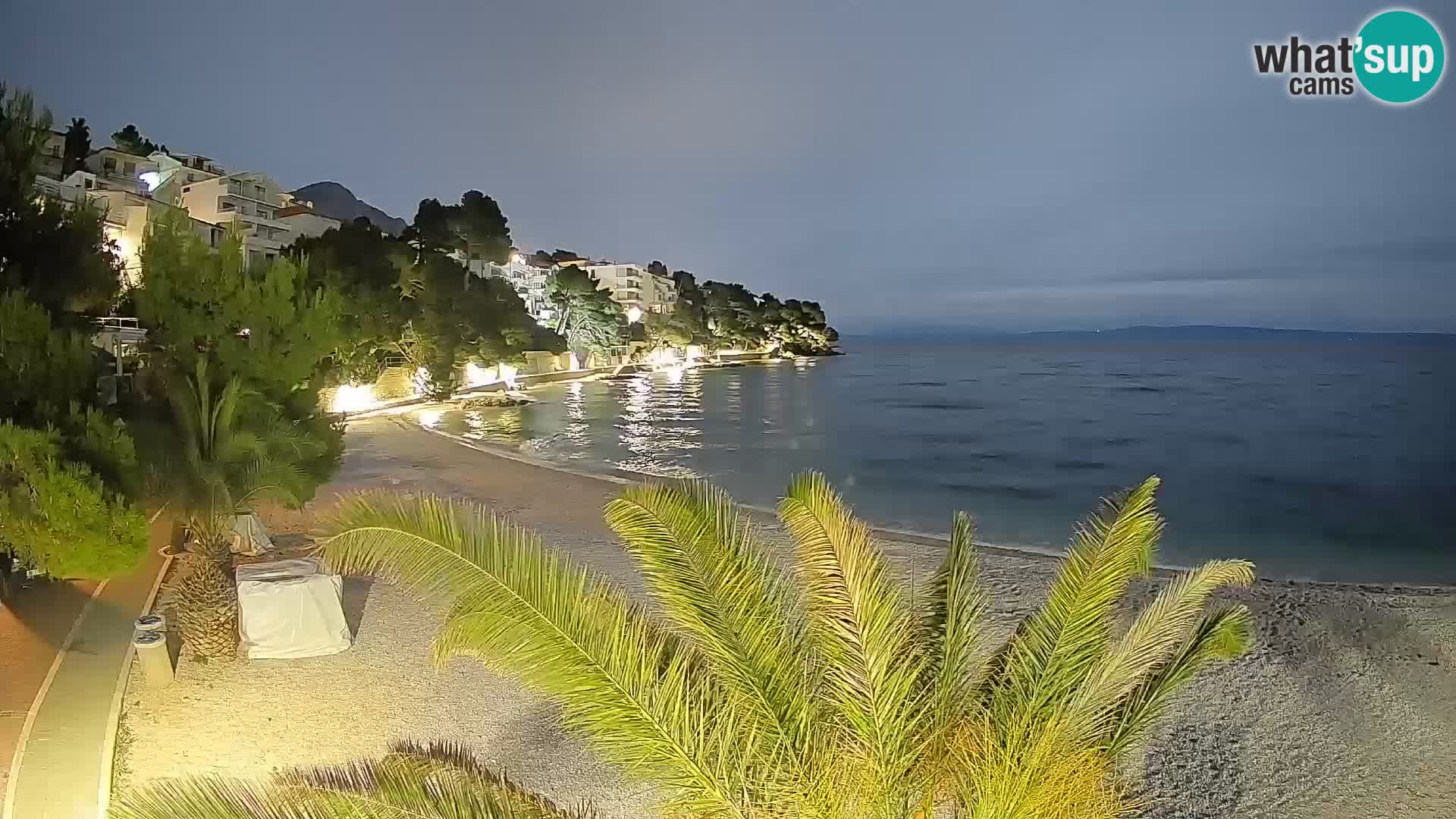 Webcam Spiaggia Lučica Brela – Vista live sulla costa adriatica