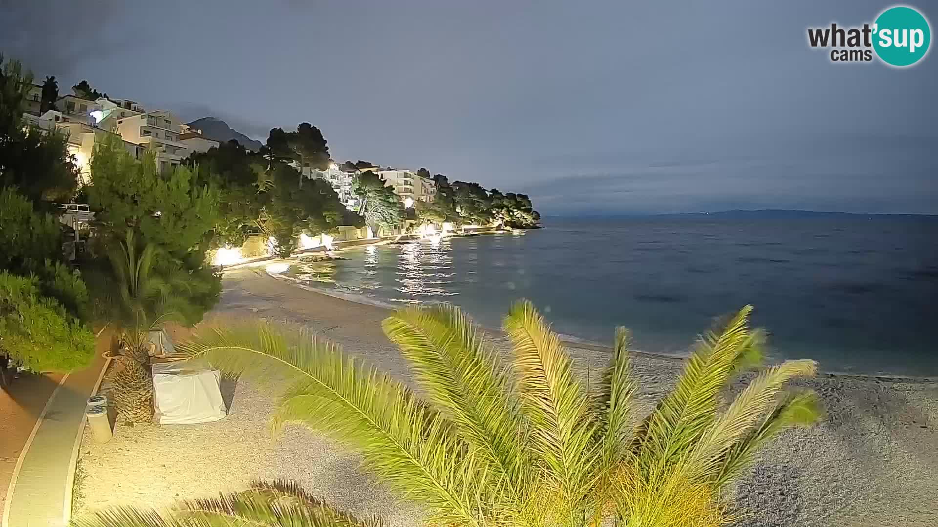 Webcam Plage Lučica Brela – Vue en direct sur la côte adriatique