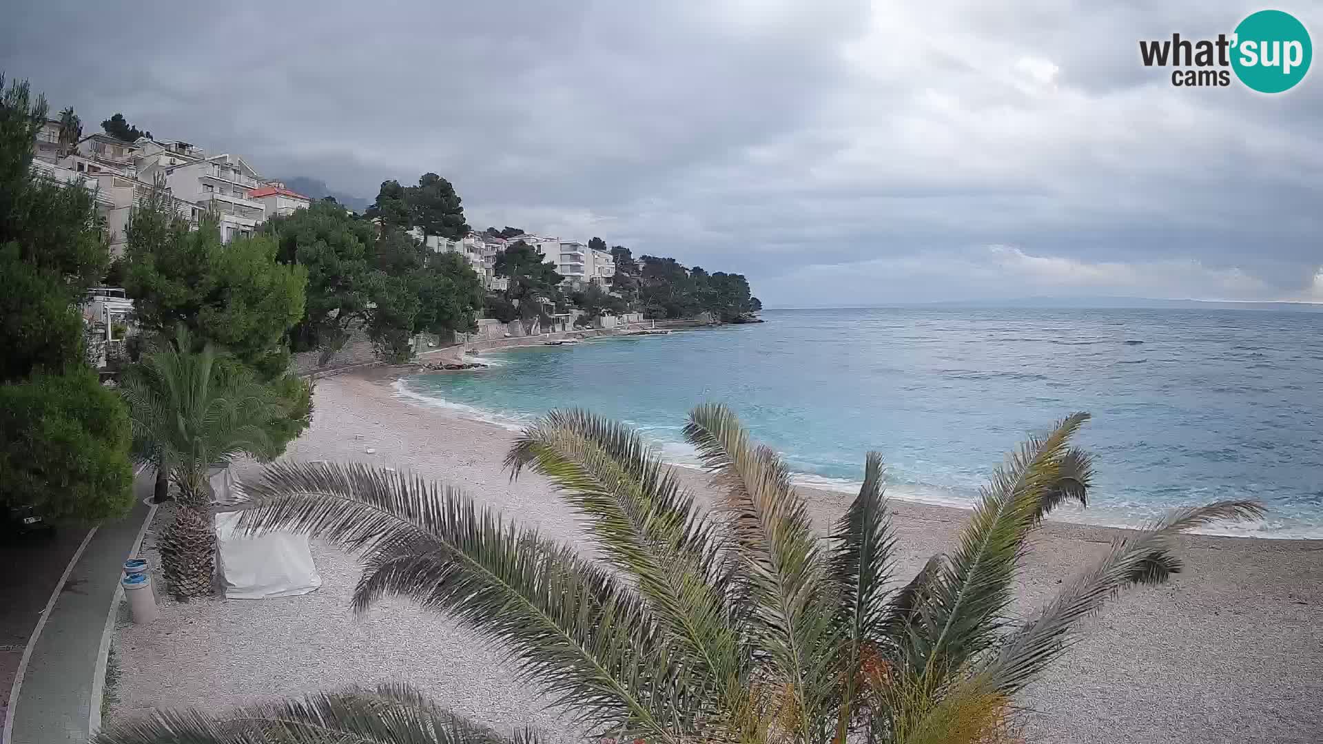 Webcam Playa Lučica Brela – Vista en directo de la costa adriática