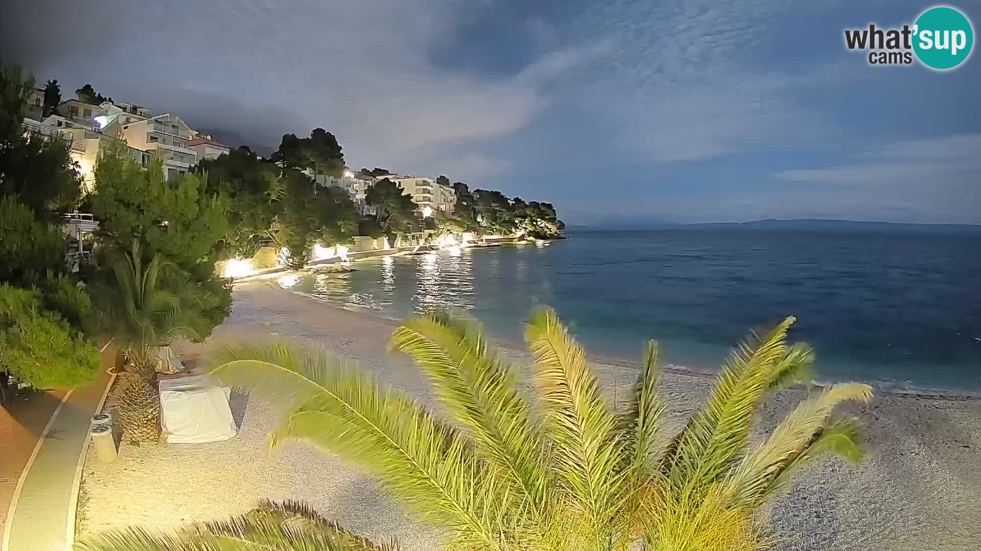 Webcam Spiaggia Lučica Brela – Vista live sulla costa adriatica