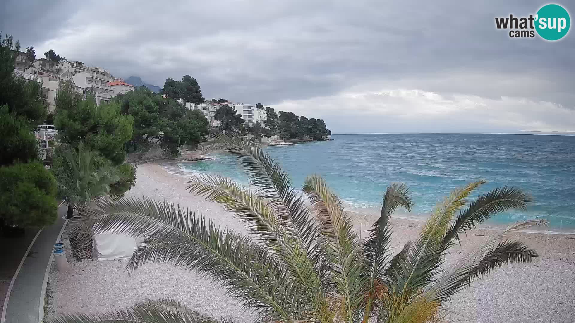 Webcam Playa Lučica Brela – Vista en directo de la costa adriática