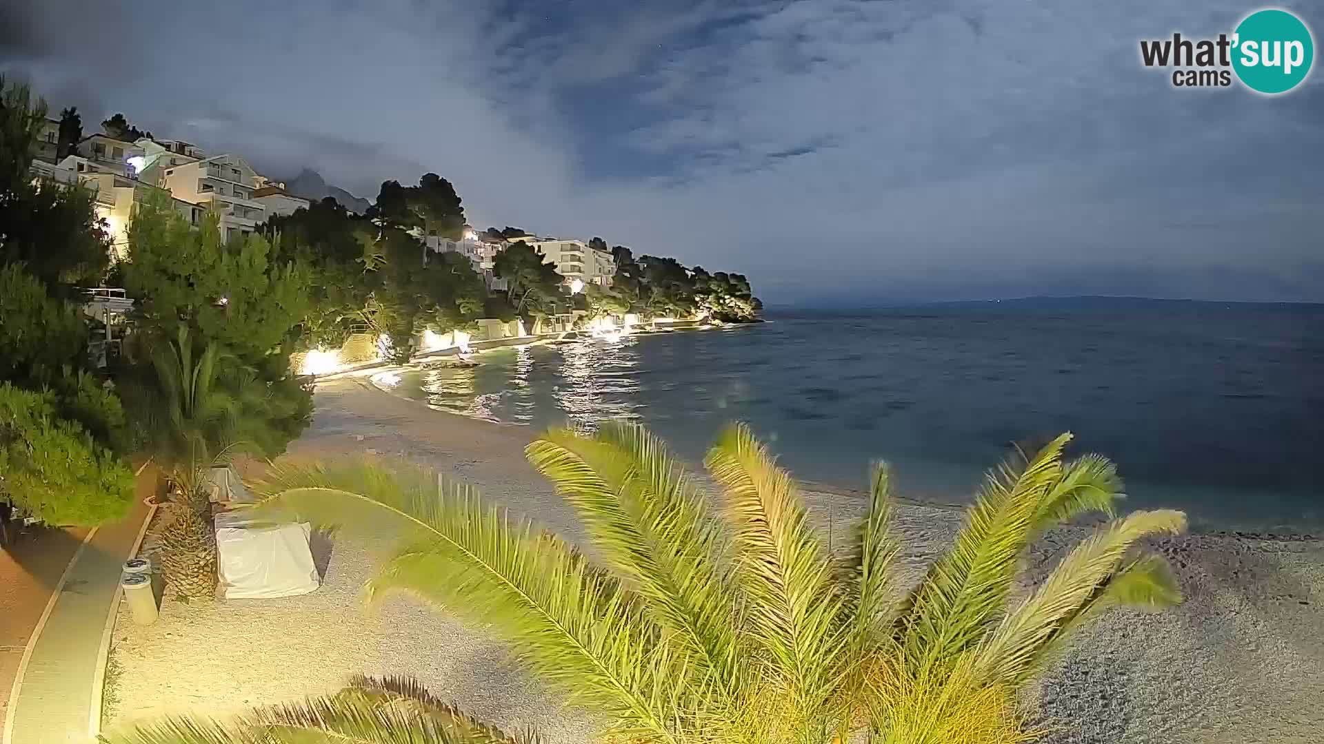 Webcam Playa Lučica Brela – Vista en directo de la costa adriática