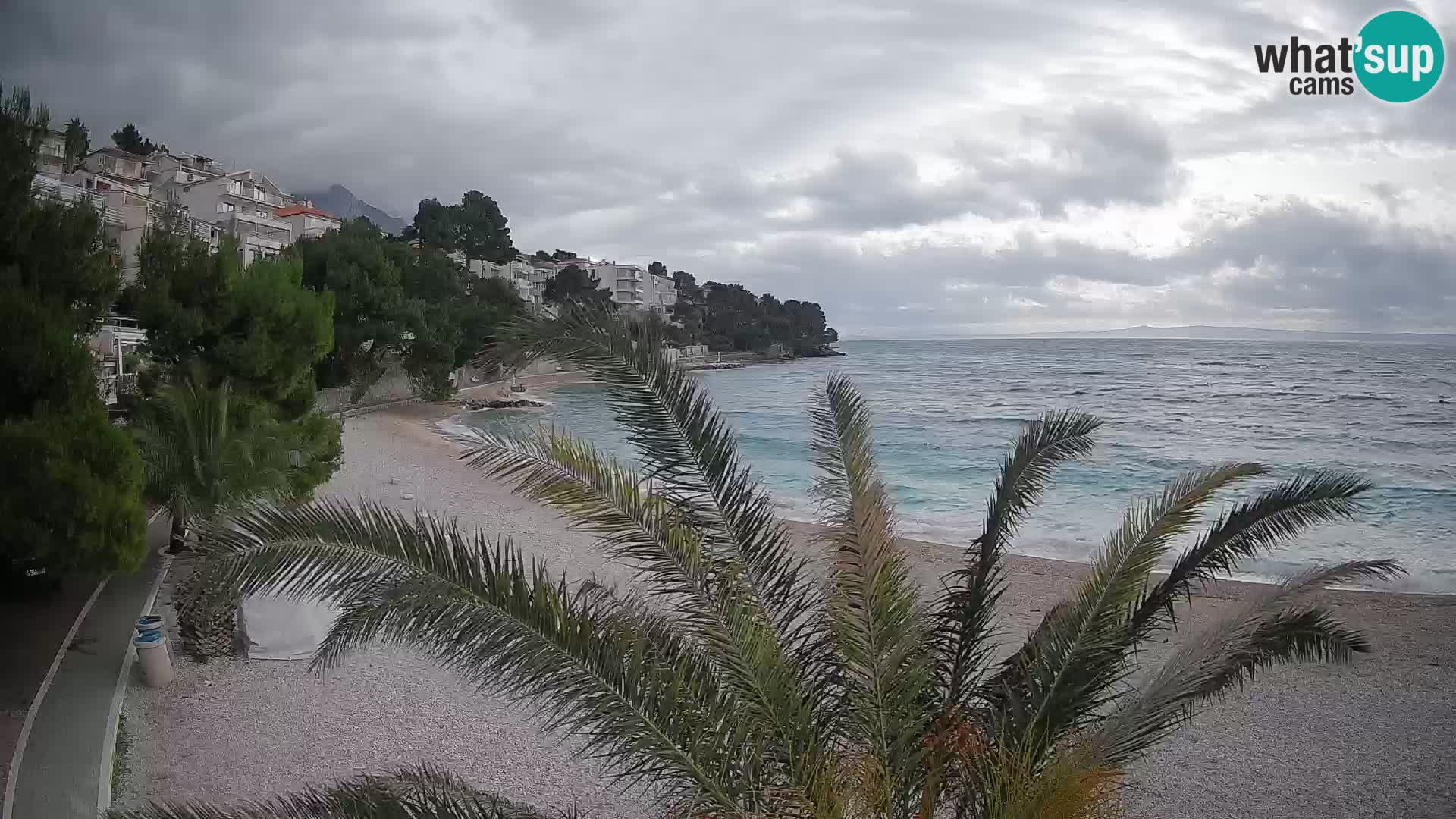 Webcam Playa Lučica Brela – Vista en directo de la costa adriática