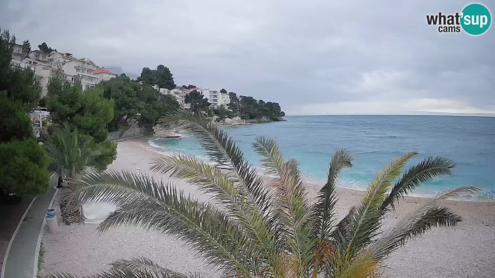 Webcam Playa Lučica Brela – Vista en directo de la costa adriática