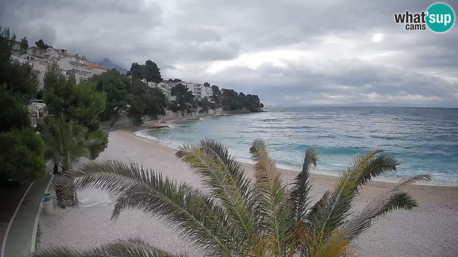 Webcam Spiaggia Lučica Brela – Vista live sulla costa adriatica